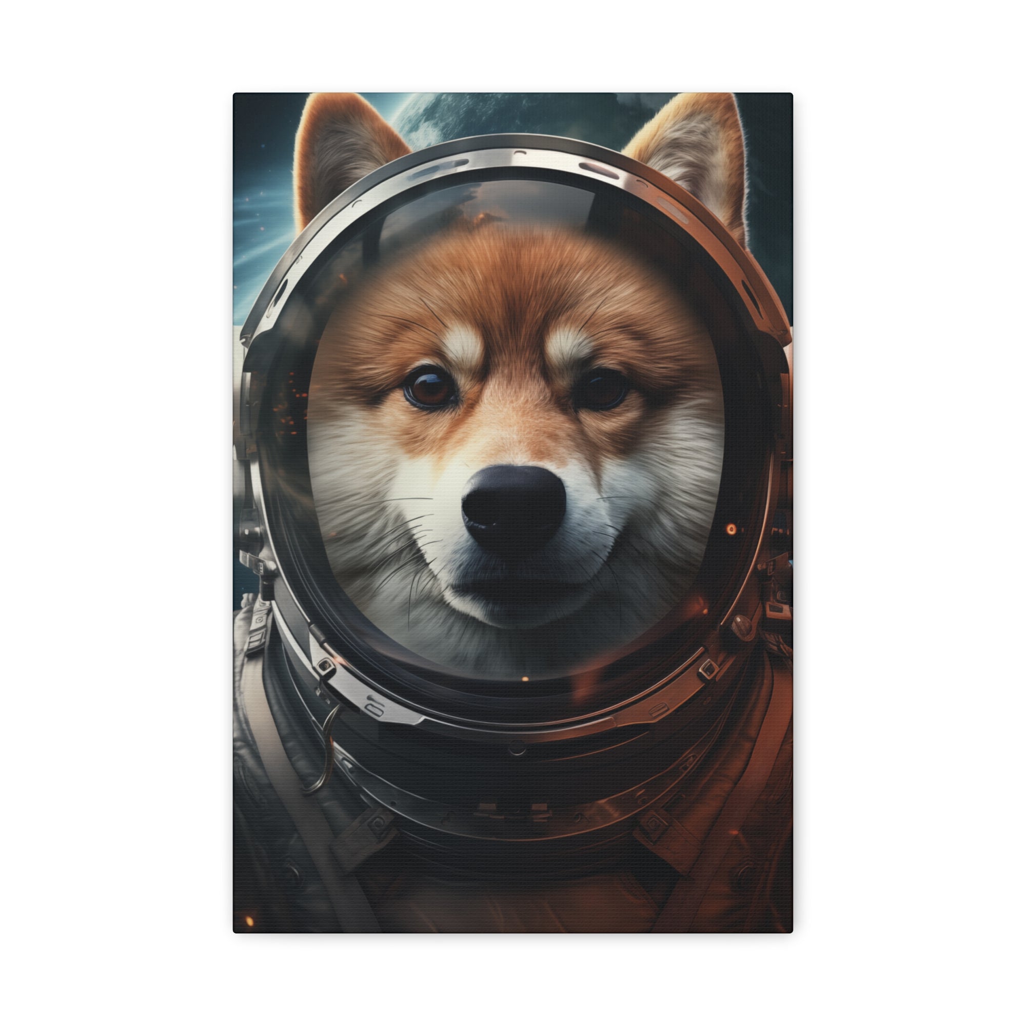 AstroDog 2 Canvas Wall Art - SynthFrame