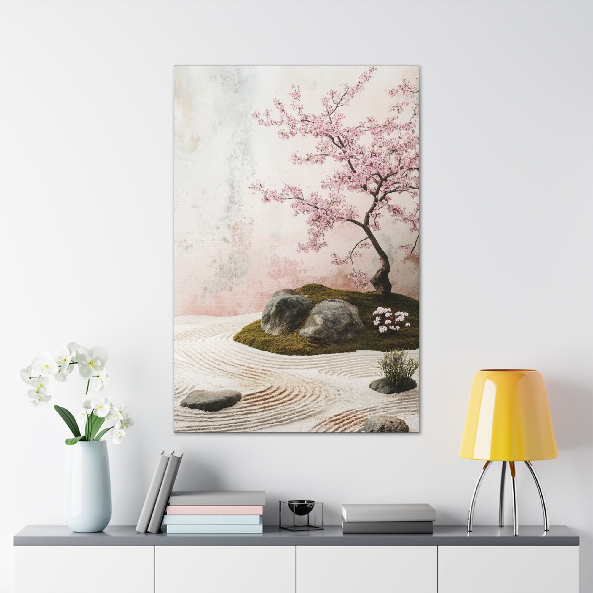 Zen Japanese Garden Canvas Wall Art - SynthFrame