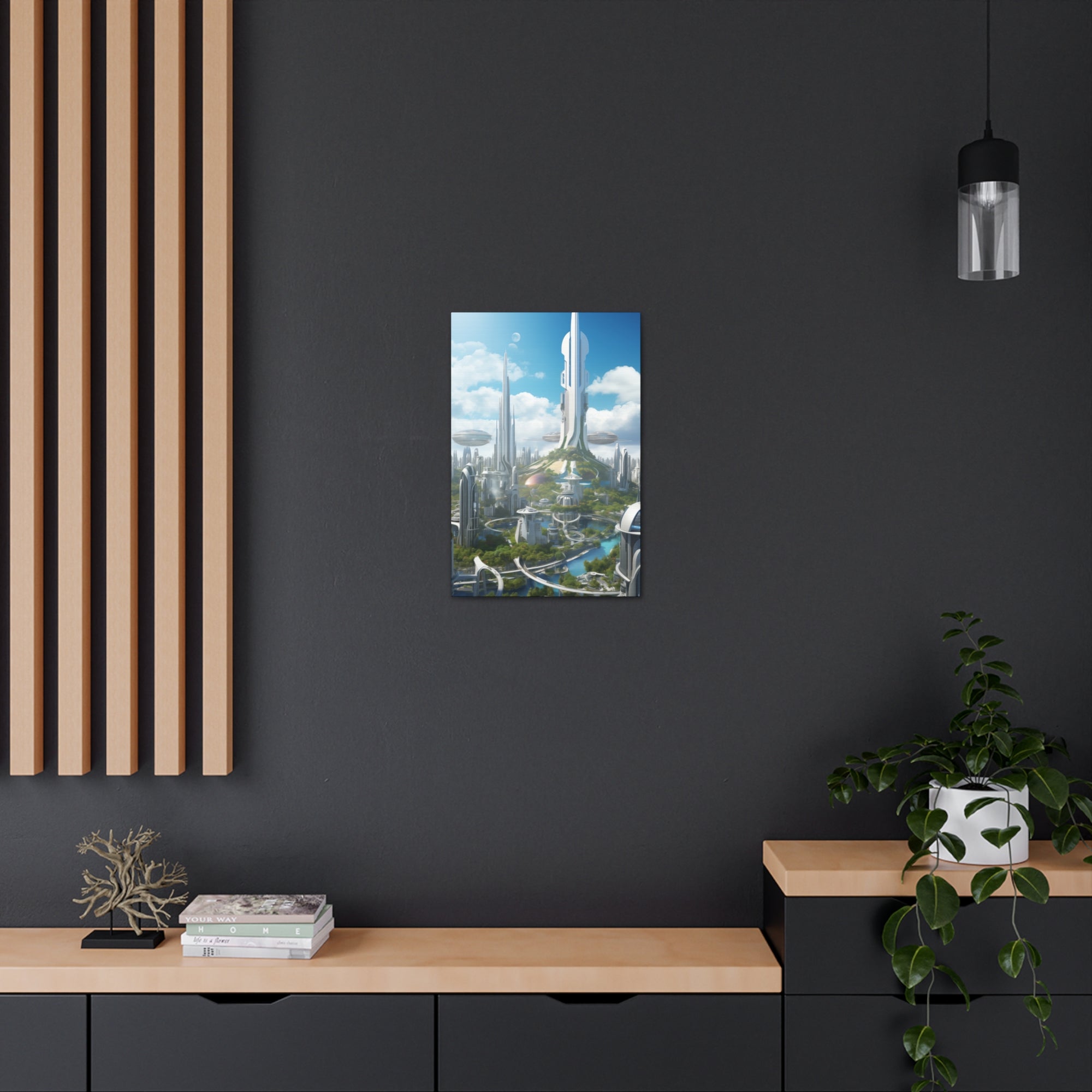 Futuristic Eco City 8 Canvas Wall Art - SynthFrame