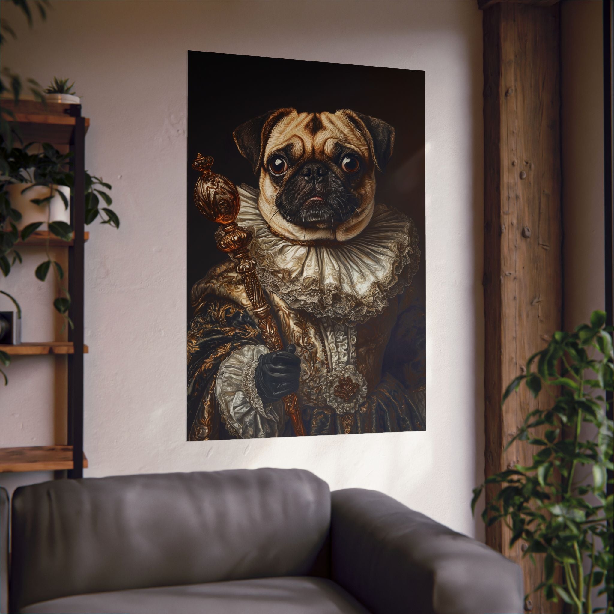 Renaissance Pug Poster