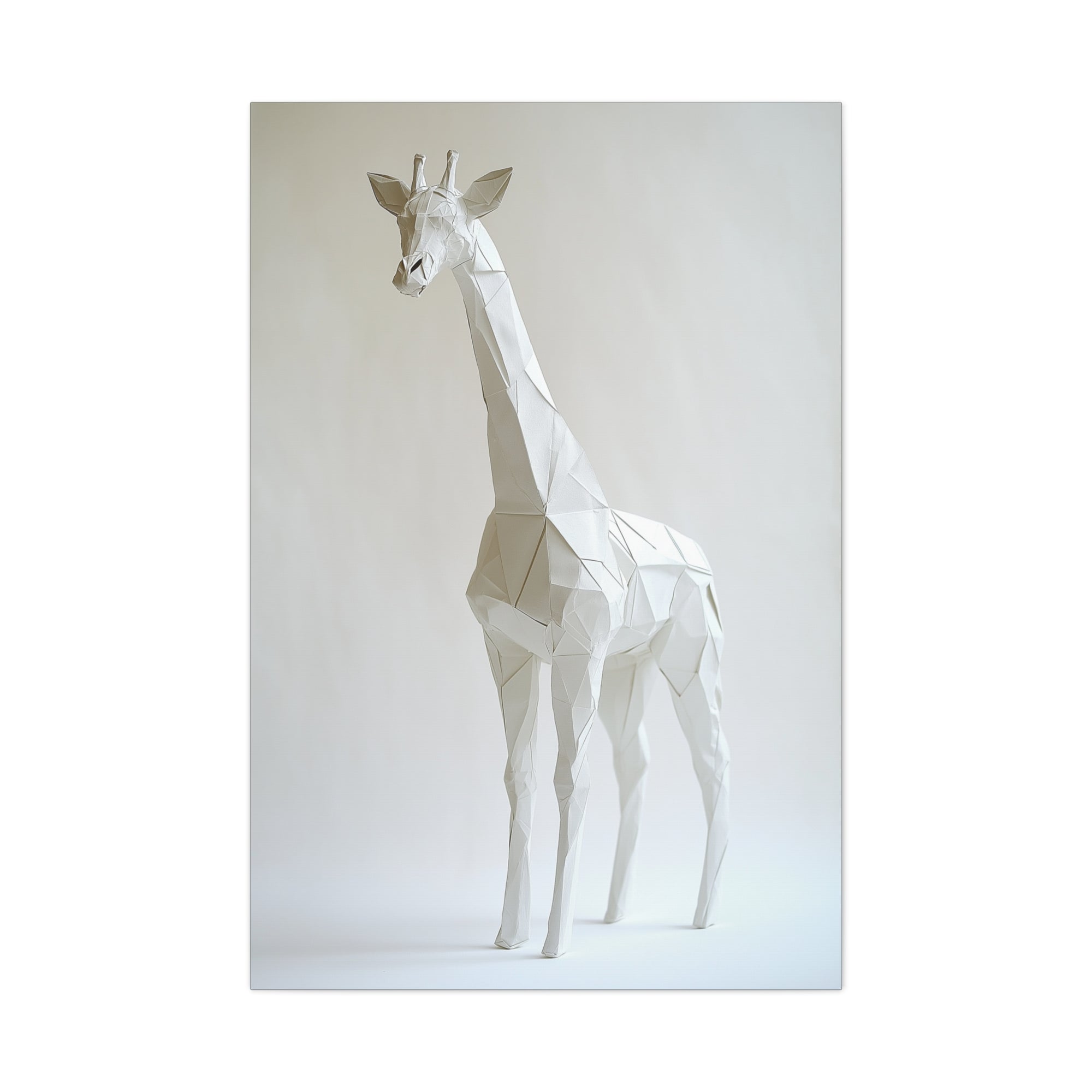 Folded Giraffe Canvas Wall Art - SynthFrame