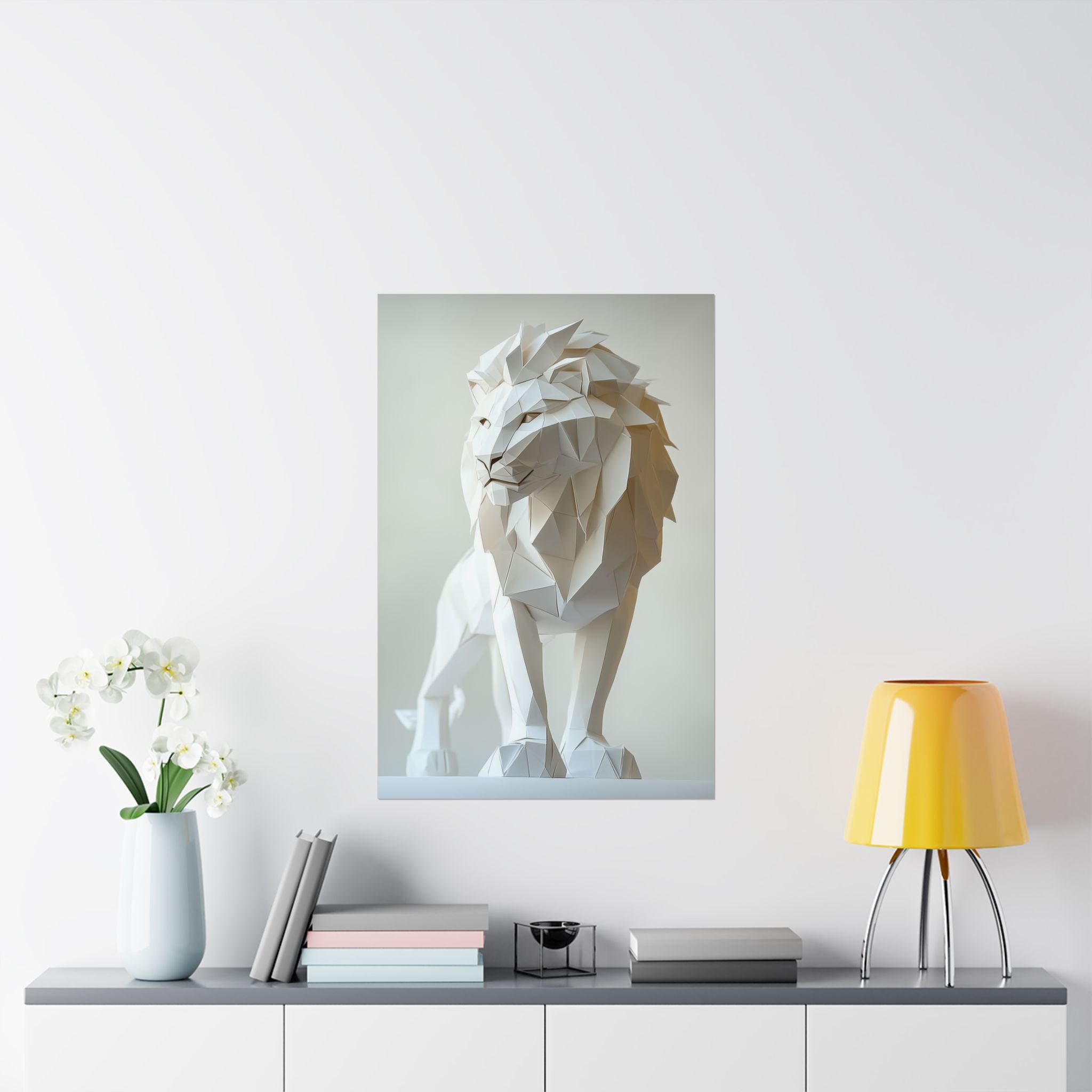 Folded Lion Poster