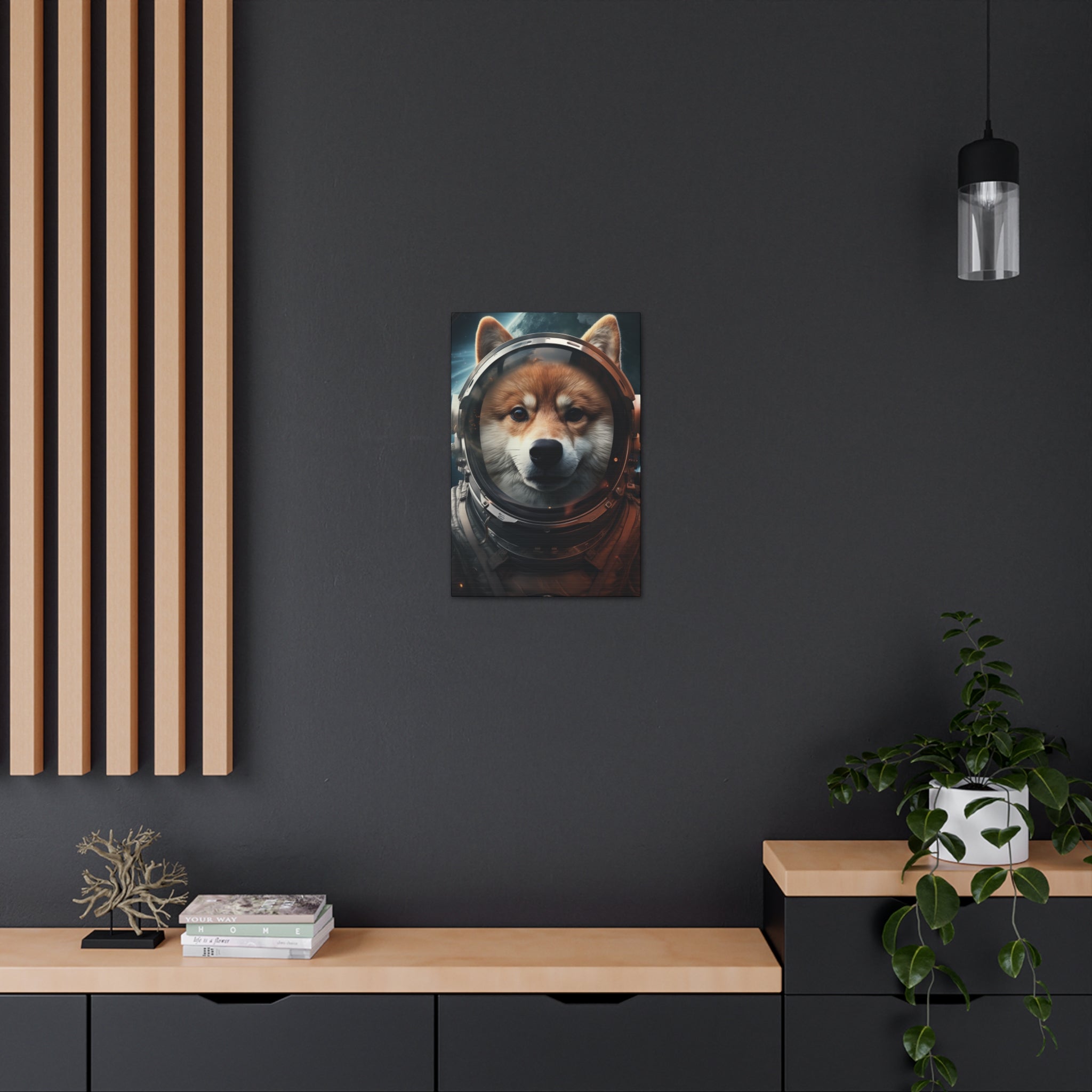 AstroDog 2 Canvas Wall Art - SynthFrame