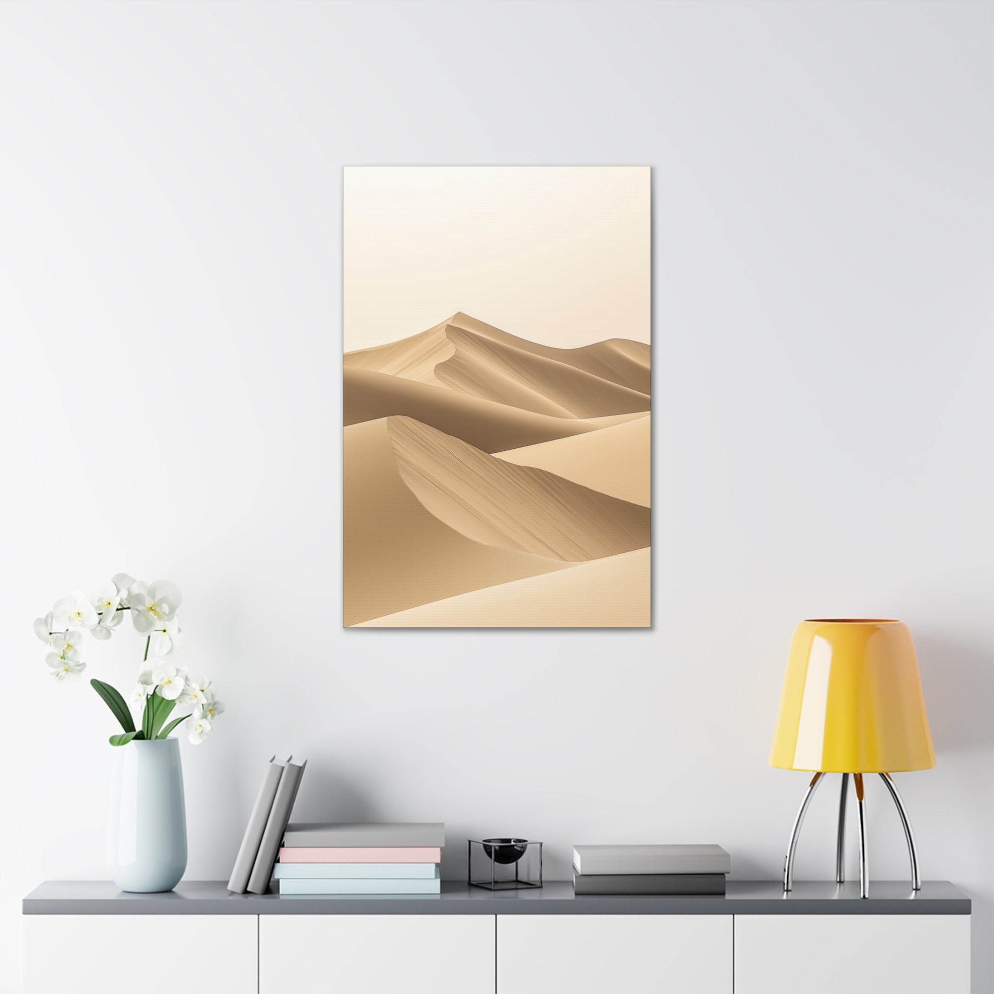 Minimalist Desert Dunes Canvas Wall Art - SynthFrame