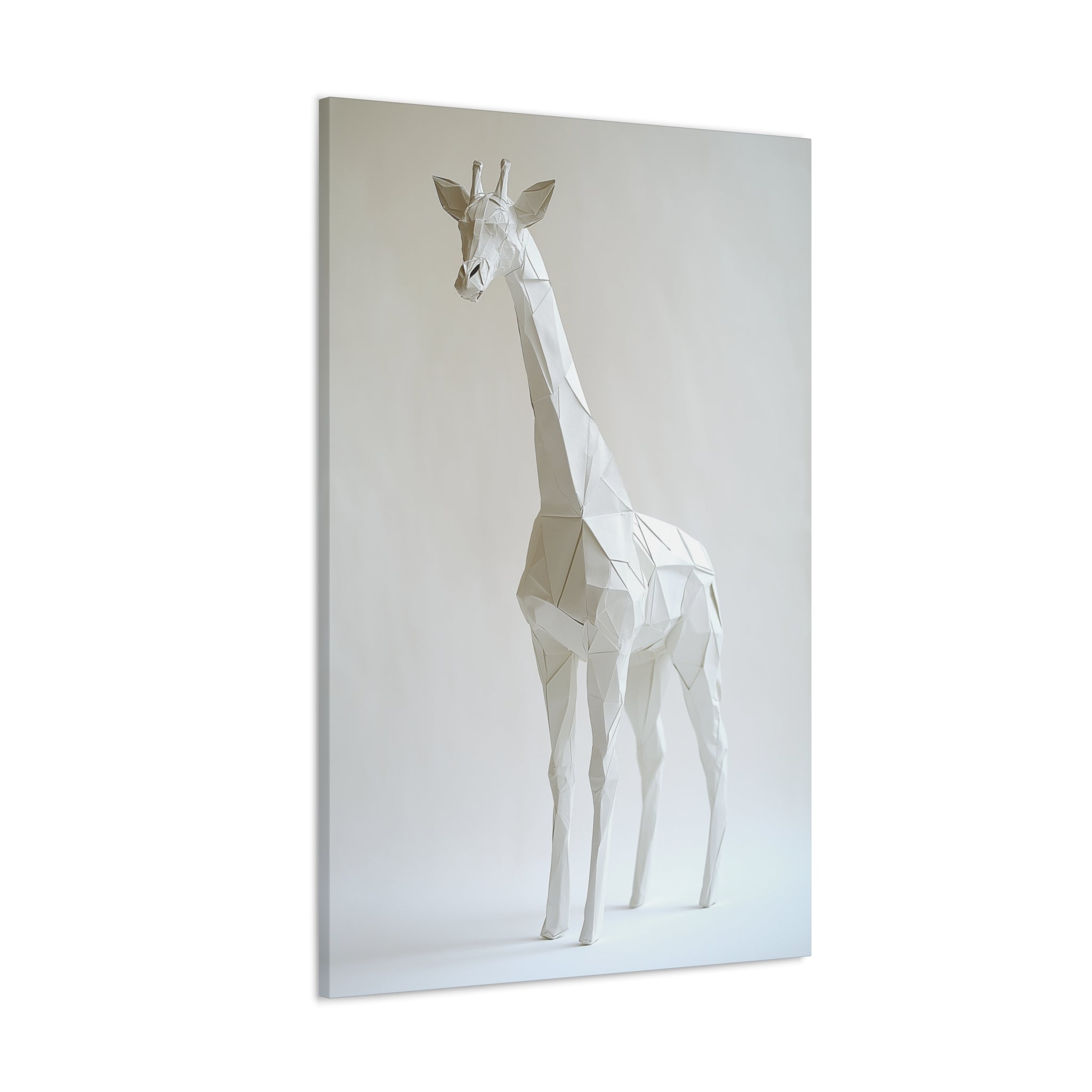 Folded Giraffe Canvas Wall Art - SynthFrame