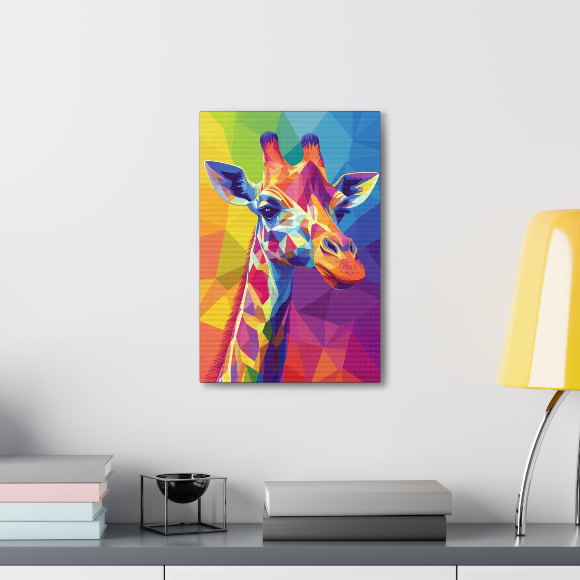 Crystalline Giraffe Canvas Wall Art - SynthFrame