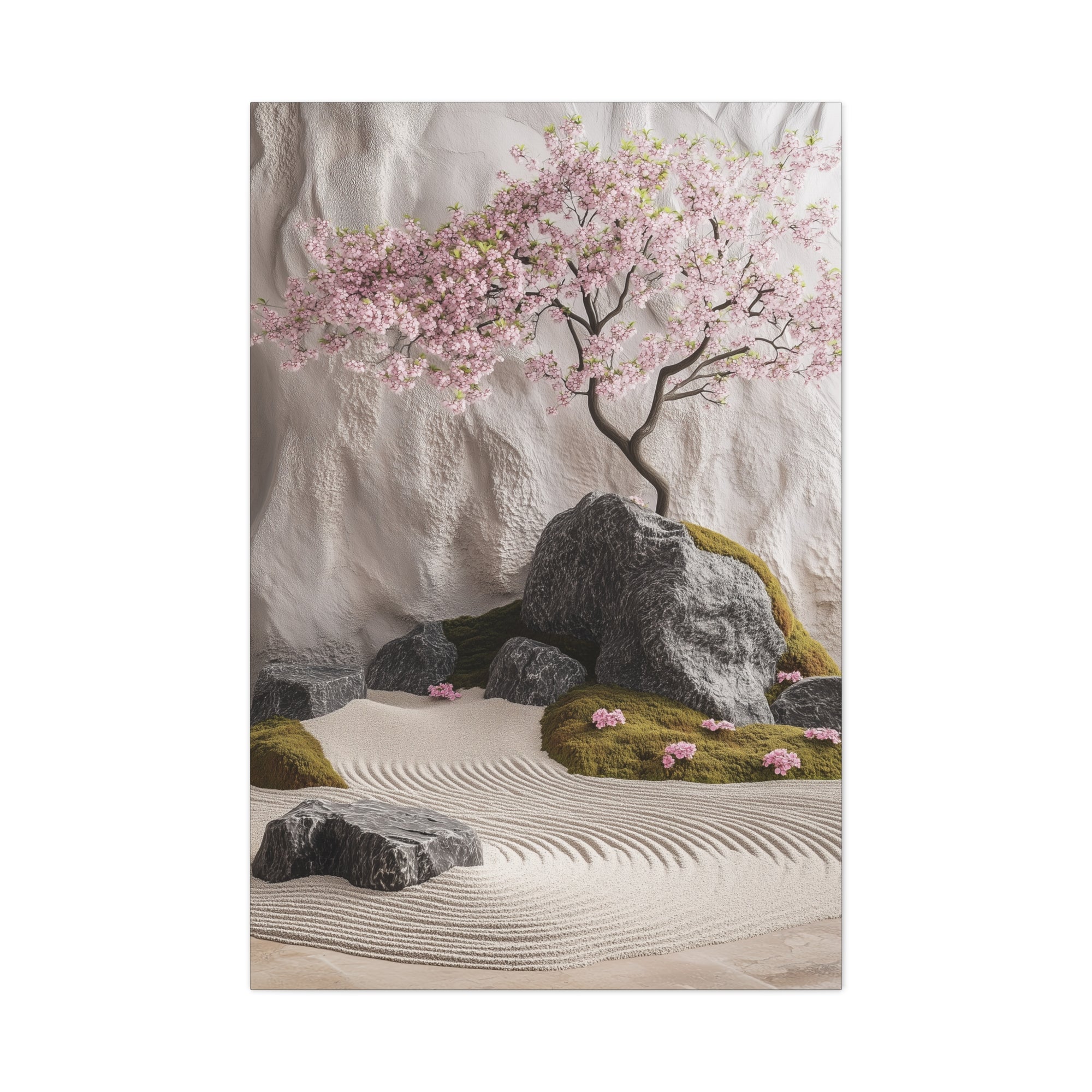 Zen Japanese Garden Canvas Wall Art - SynthFrame