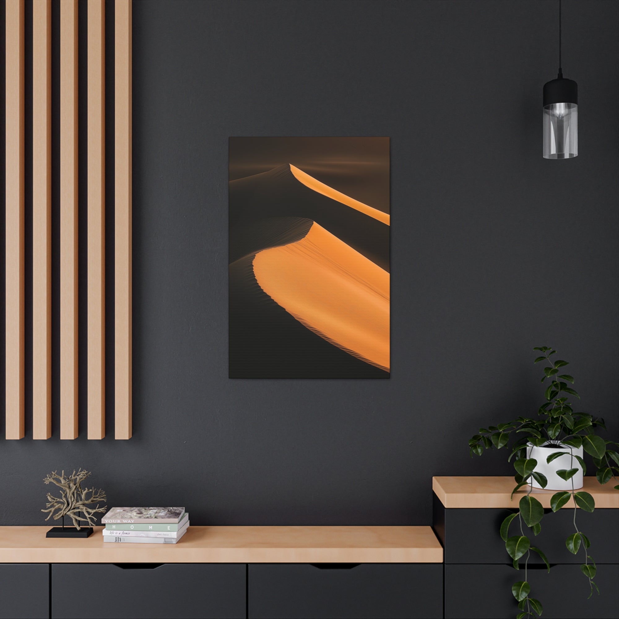 Minimalist Desert Dunes Canvas Wall Art - SynthFrame