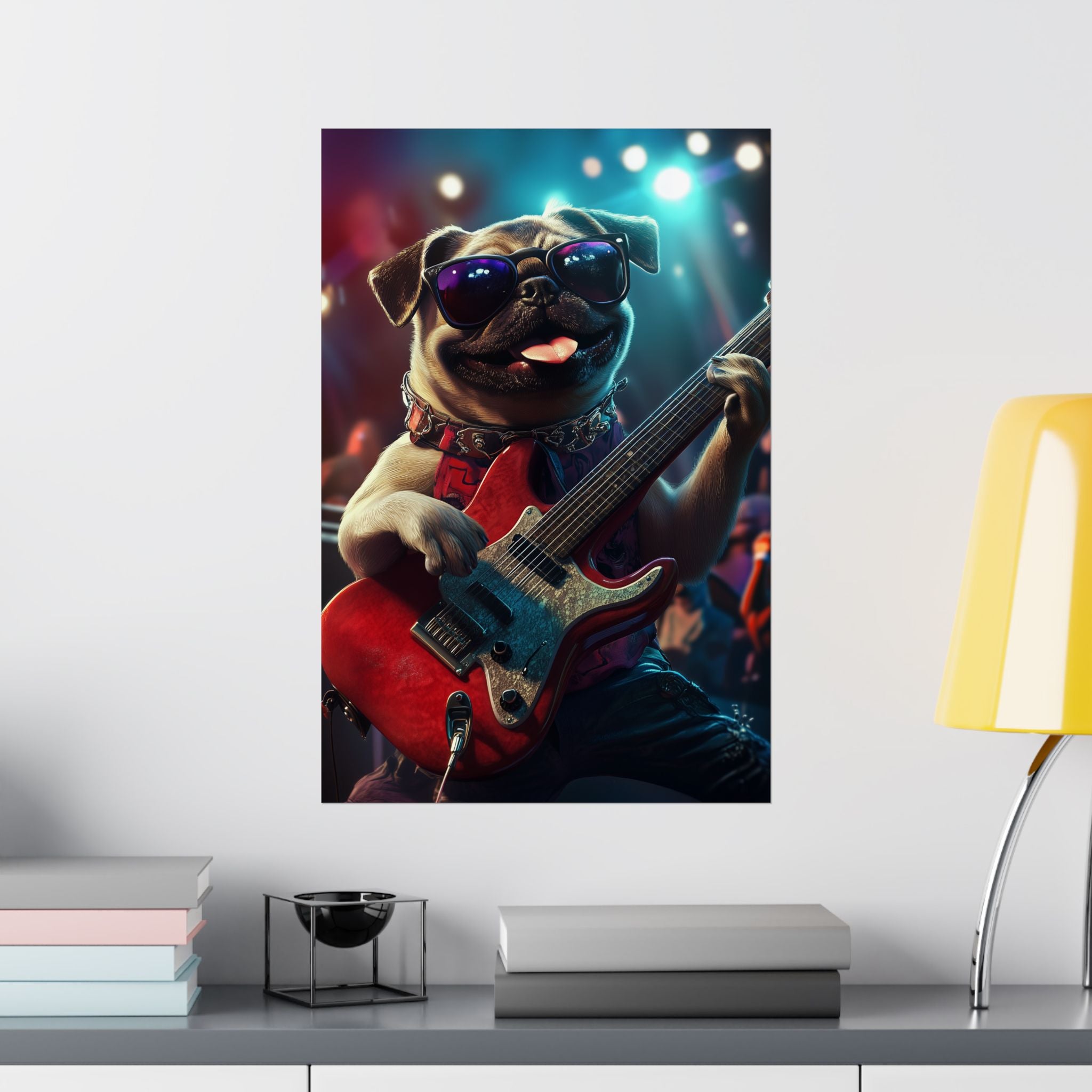 Rockstar Pug Poster