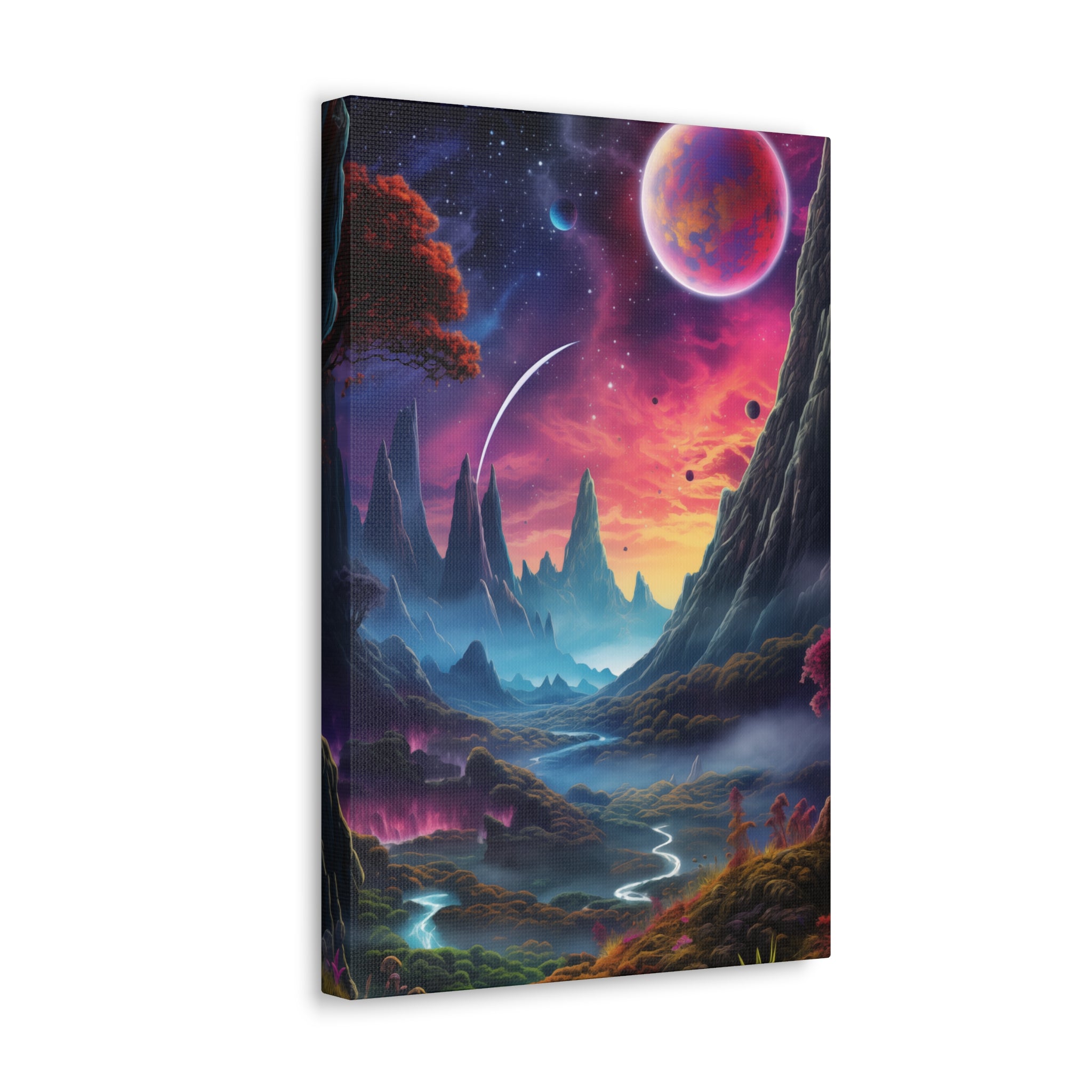 Vibrant Alien Planet 2 Canvas Wall Art - SynthFrame