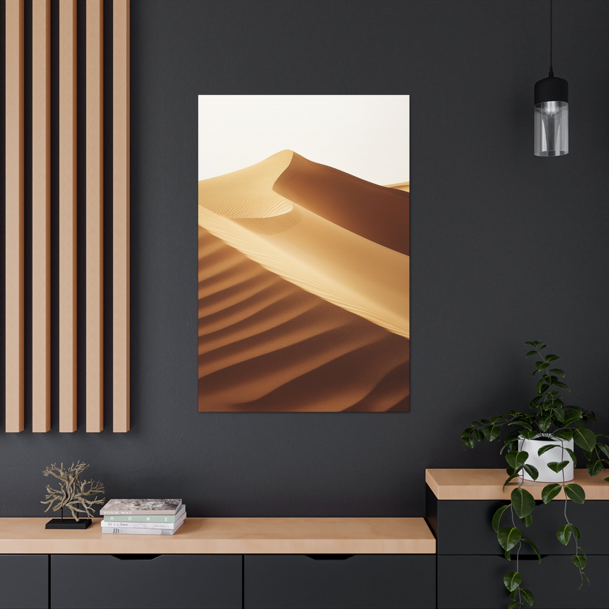 Minimalist Desert Dunes Canvas Wall Art - SynthFrame