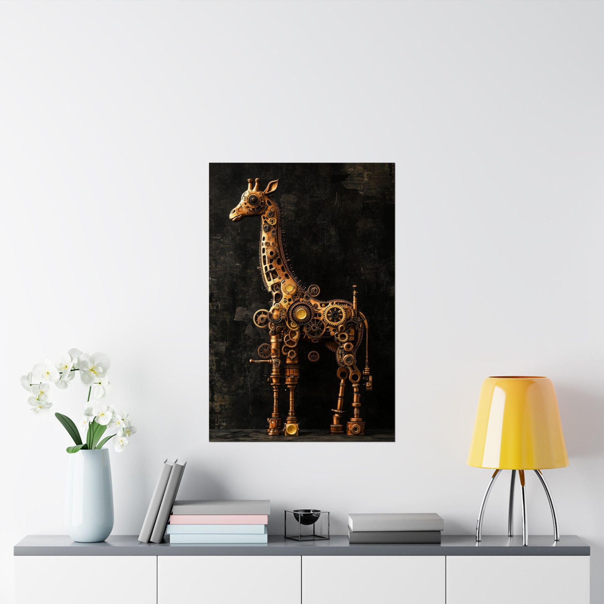 Steampunk Giraffe: Mechanical Marvel Poster