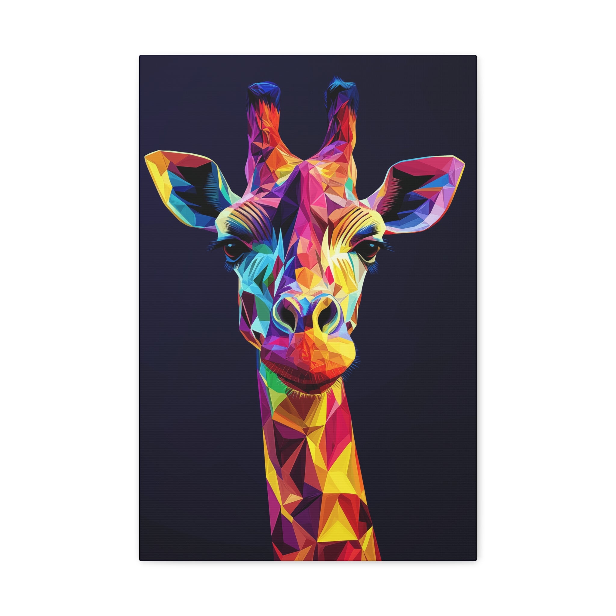 Crystalline Giraffe Canvas Wall Art - SynthFrame