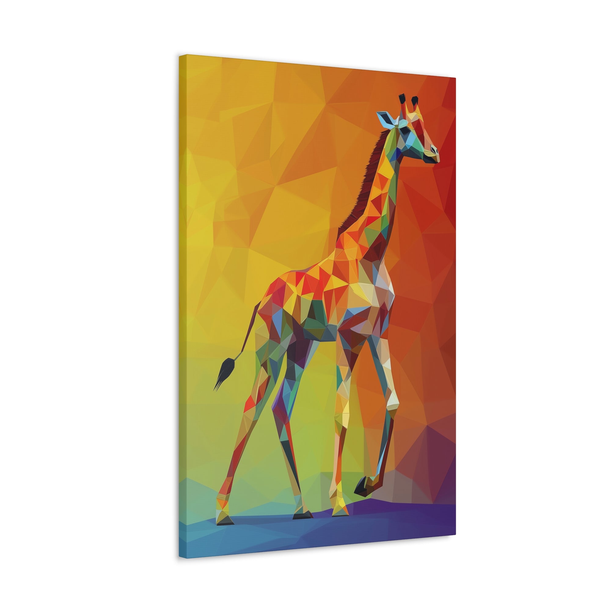 Crystalline Giraffe Canvas Wall Art - SynthFrame