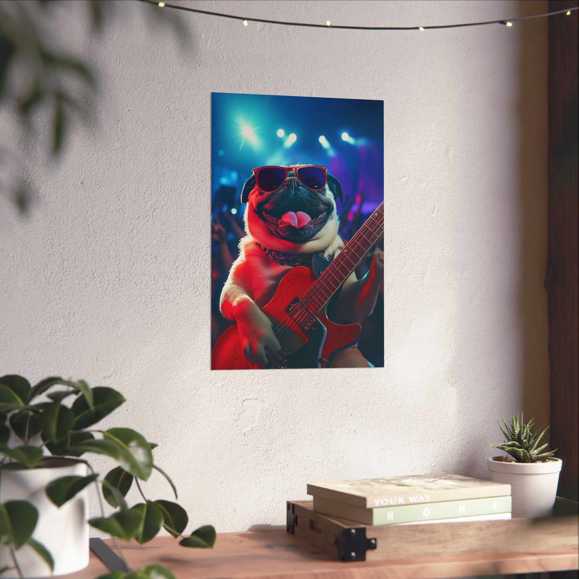 Rockstar Pug Poster