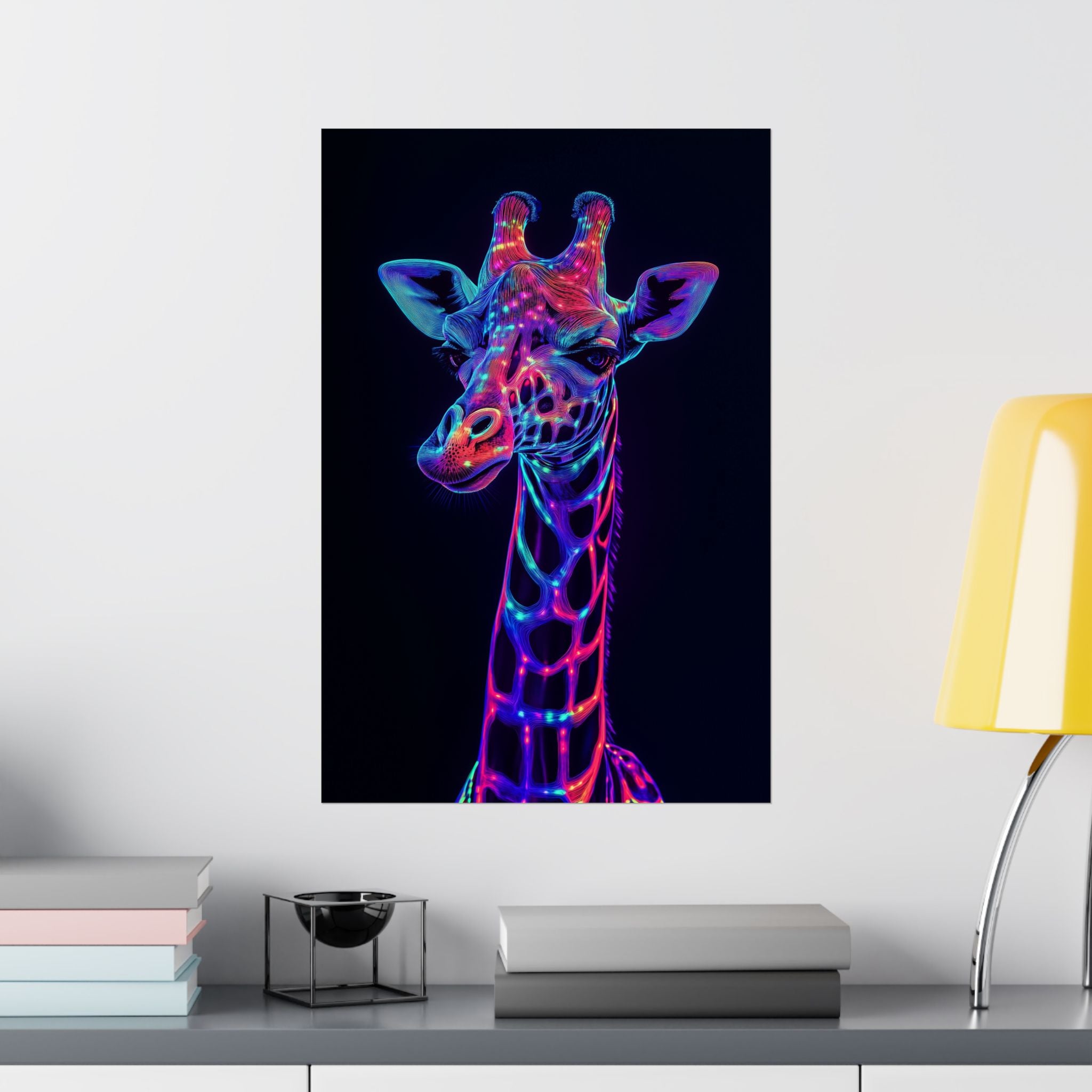 Neon Giraffe Poster