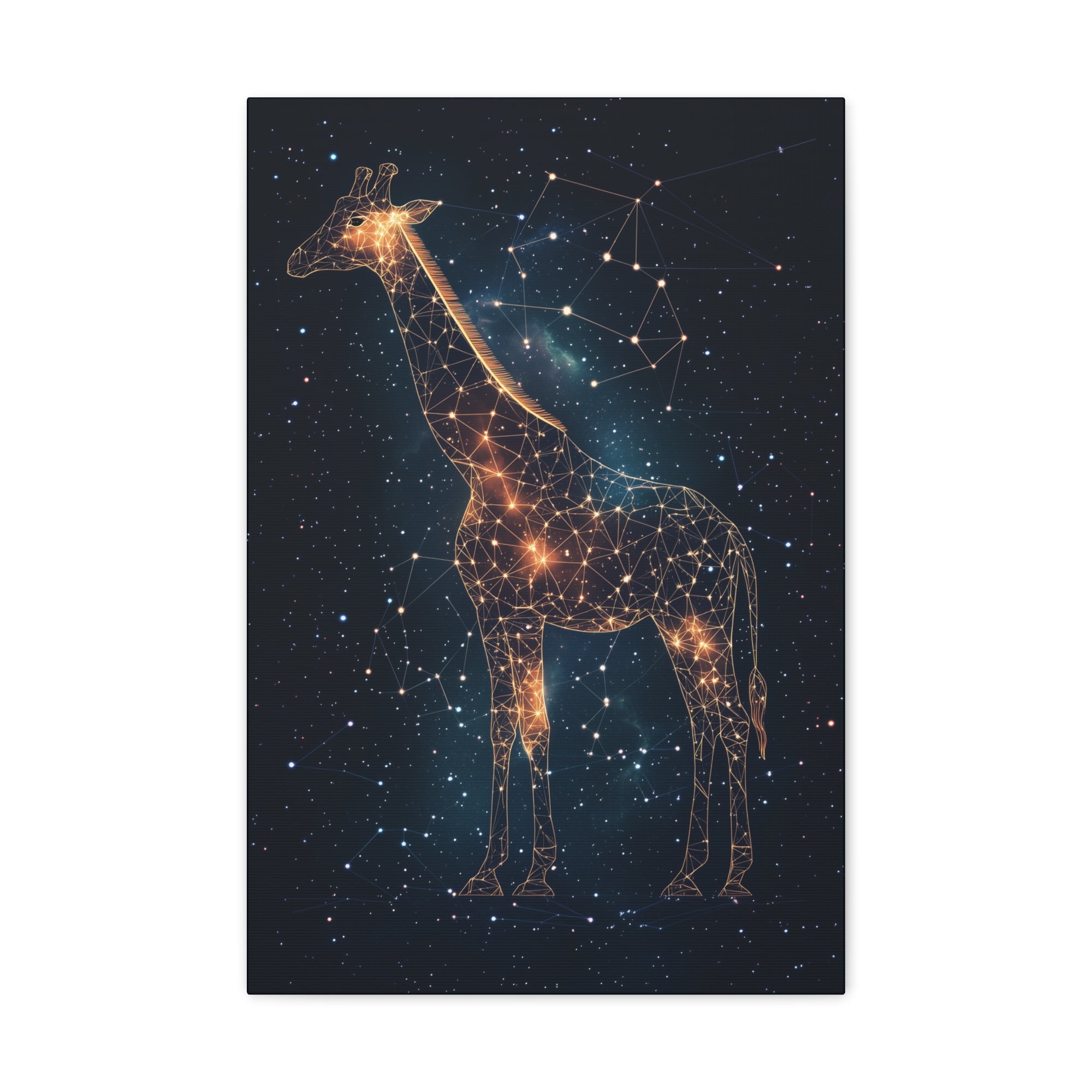 Constellation Giraffe Canvas Wall Art - SynthFrame