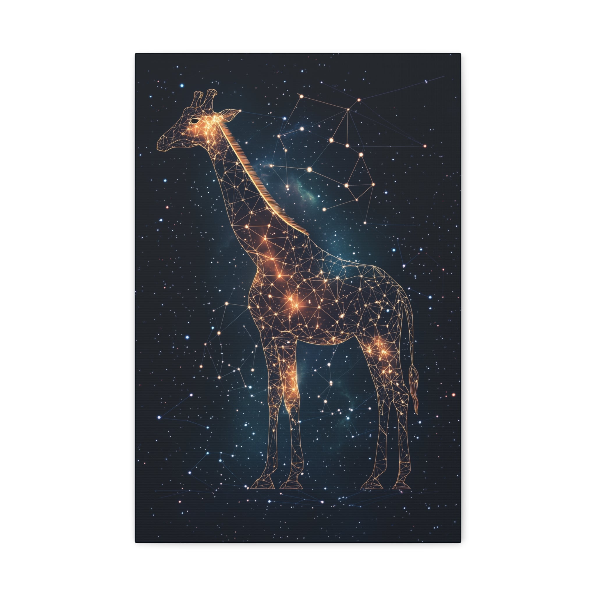 Constellation Giraffe Canvas Wall Art - SynthFrame