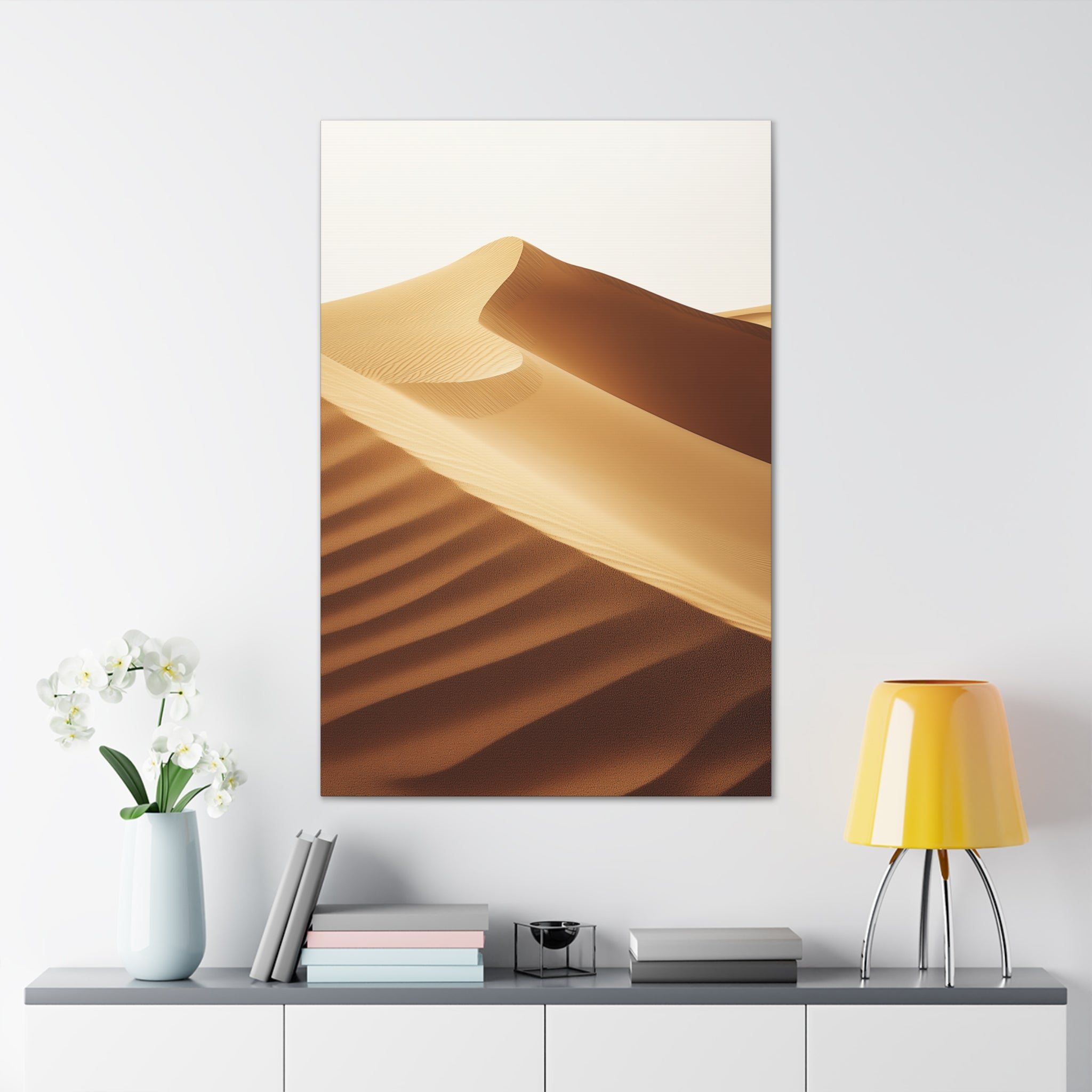 Minimalist Desert Dunes Canvas Wall Art - SynthFrame