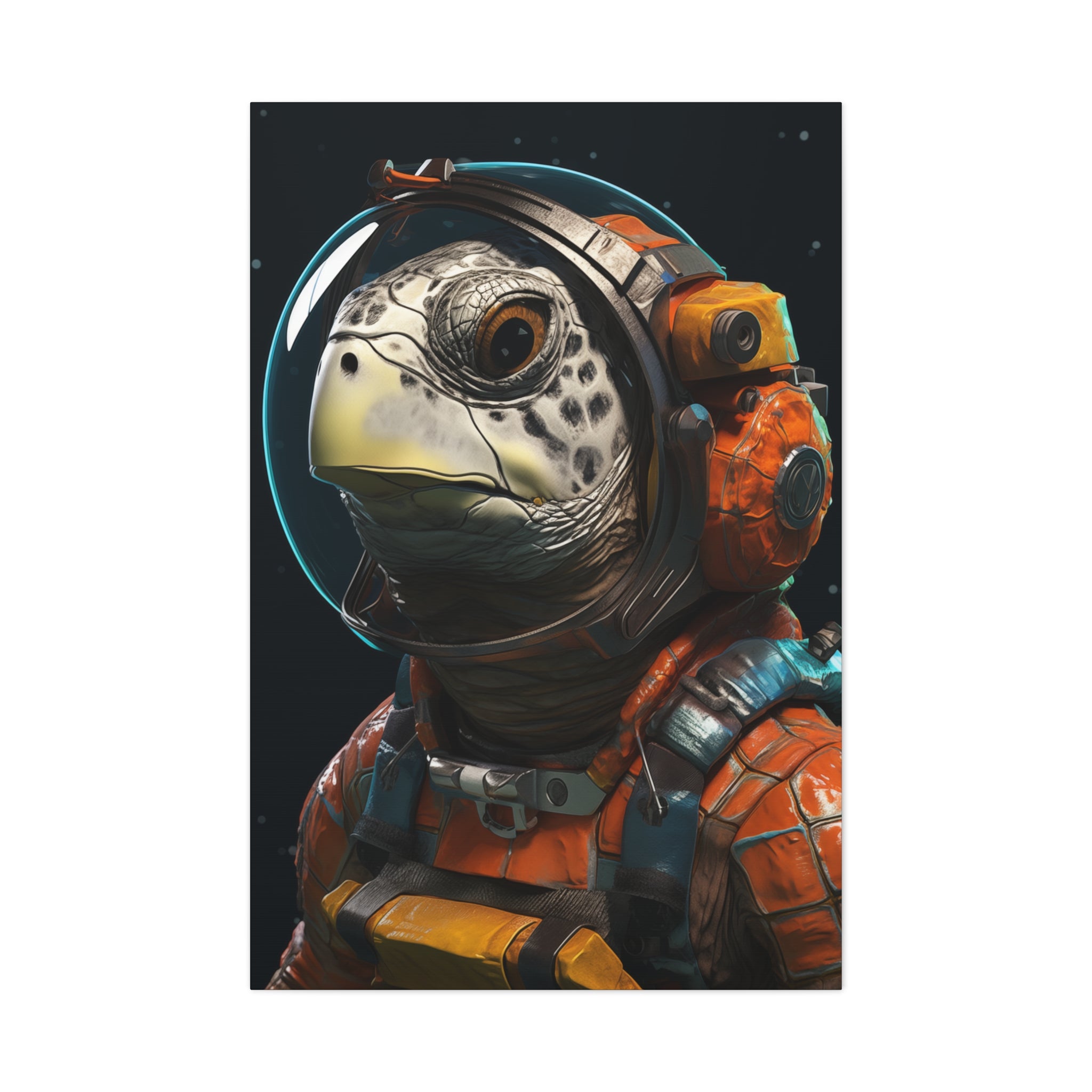 AstroTurtle 2 Canvas Wall Art - SynthFrame