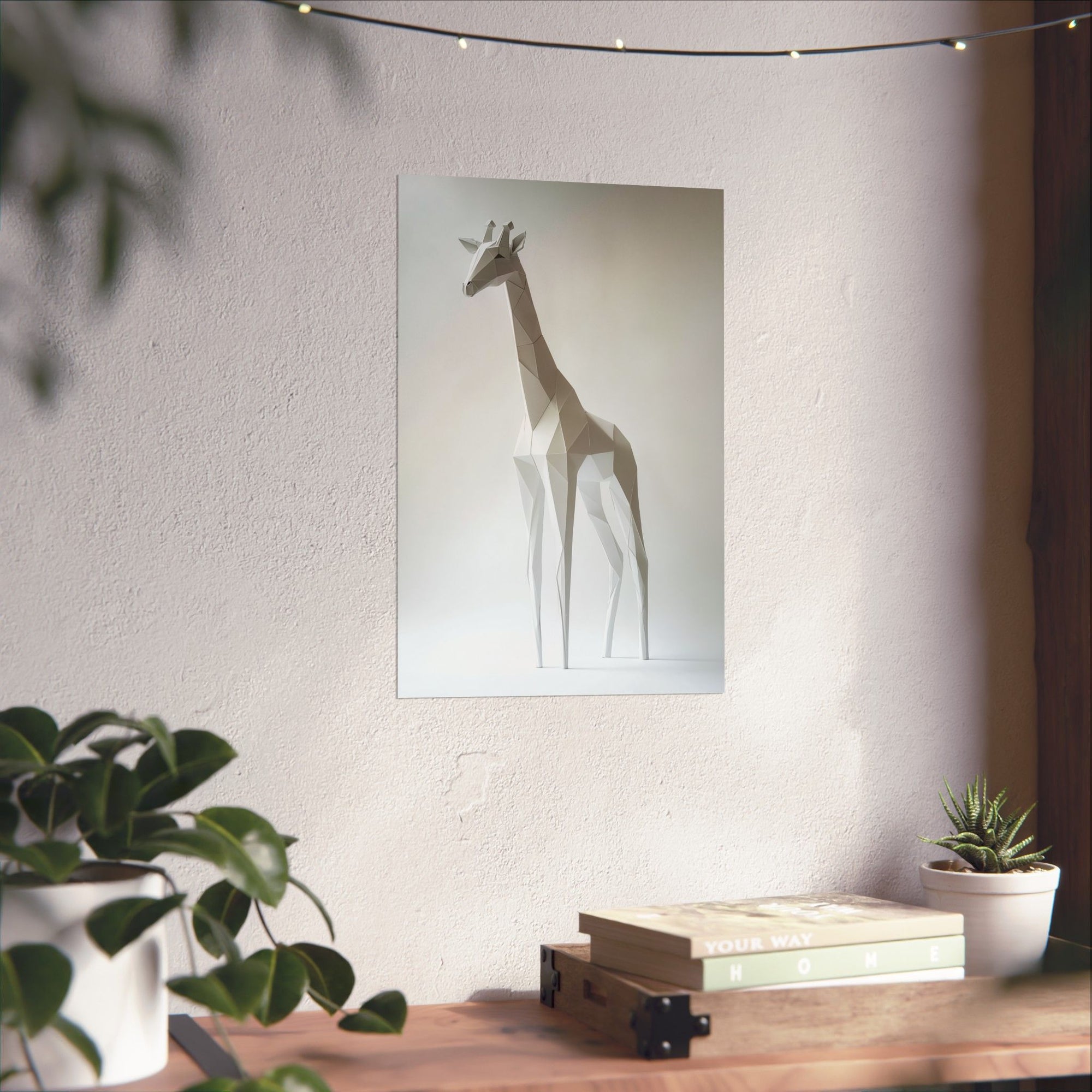 Folded Giraffe Poster