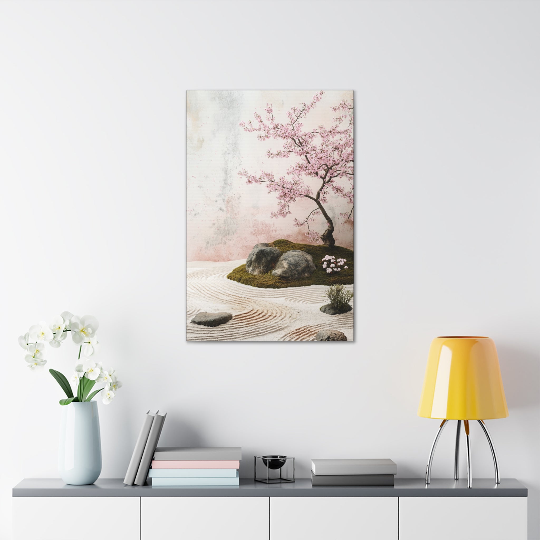 Zen Japanese Garden Canvas Wall Art - SynthFrame