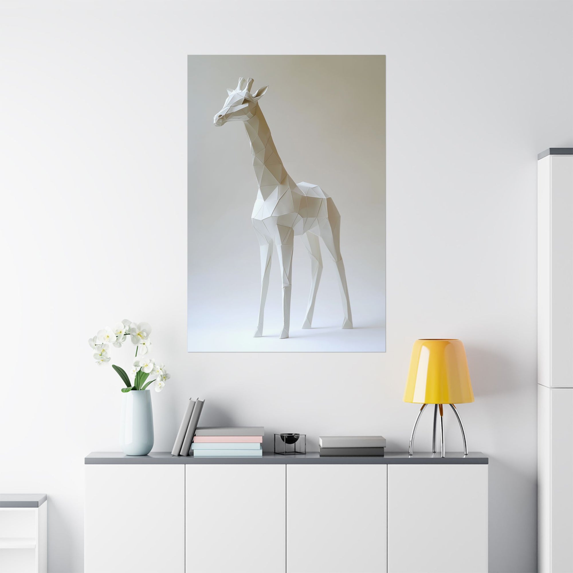 Folded Giraffe Poster