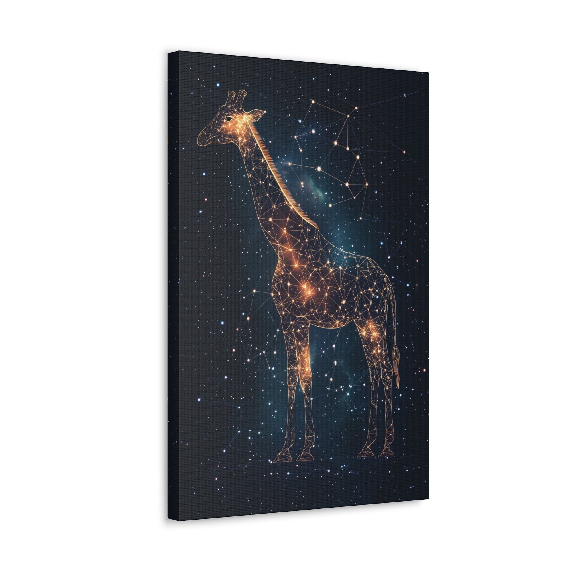 Constellation Giraffe Canvas Wall Art - SynthFrame