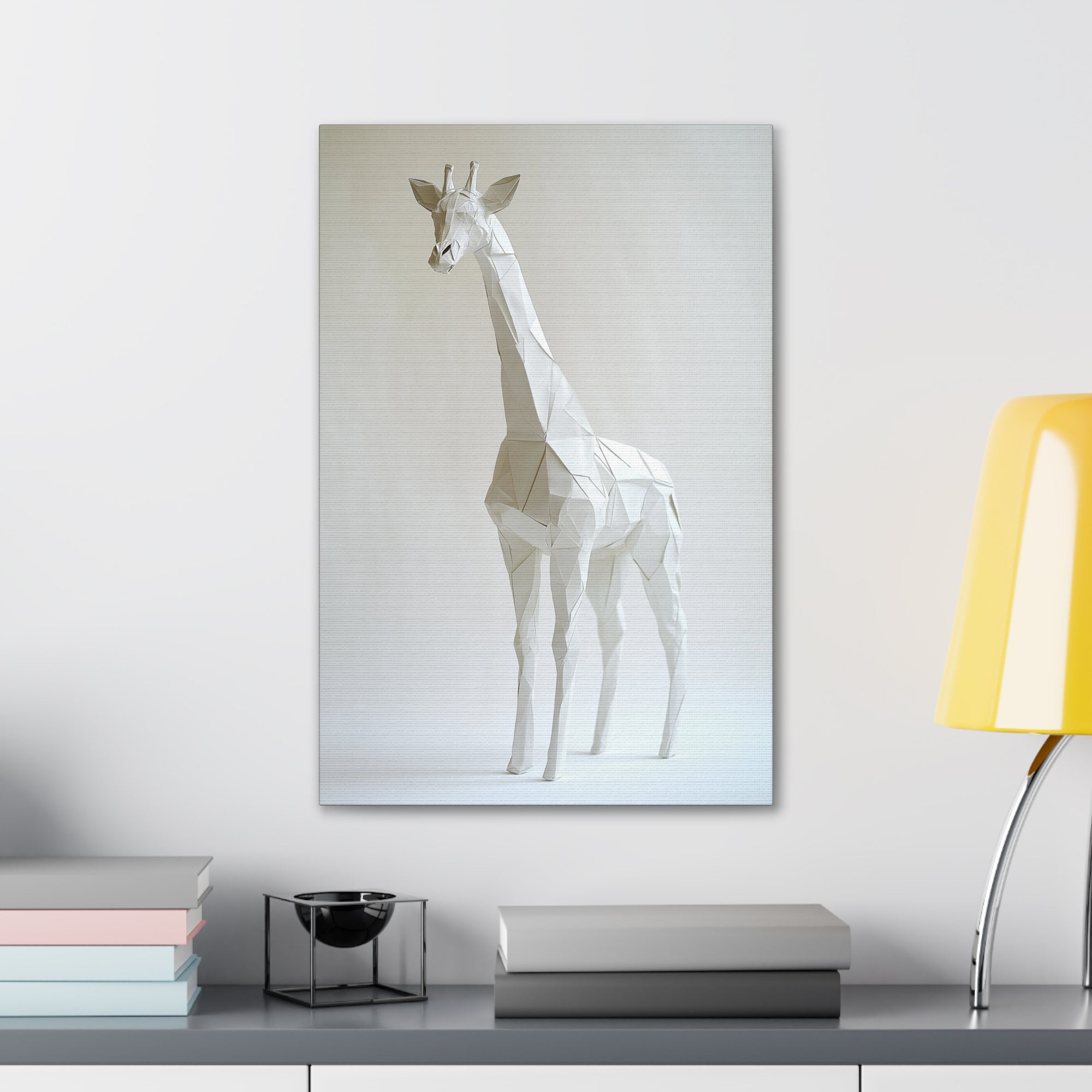 Folded Giraffe Canvas Wall Art - SynthFrame