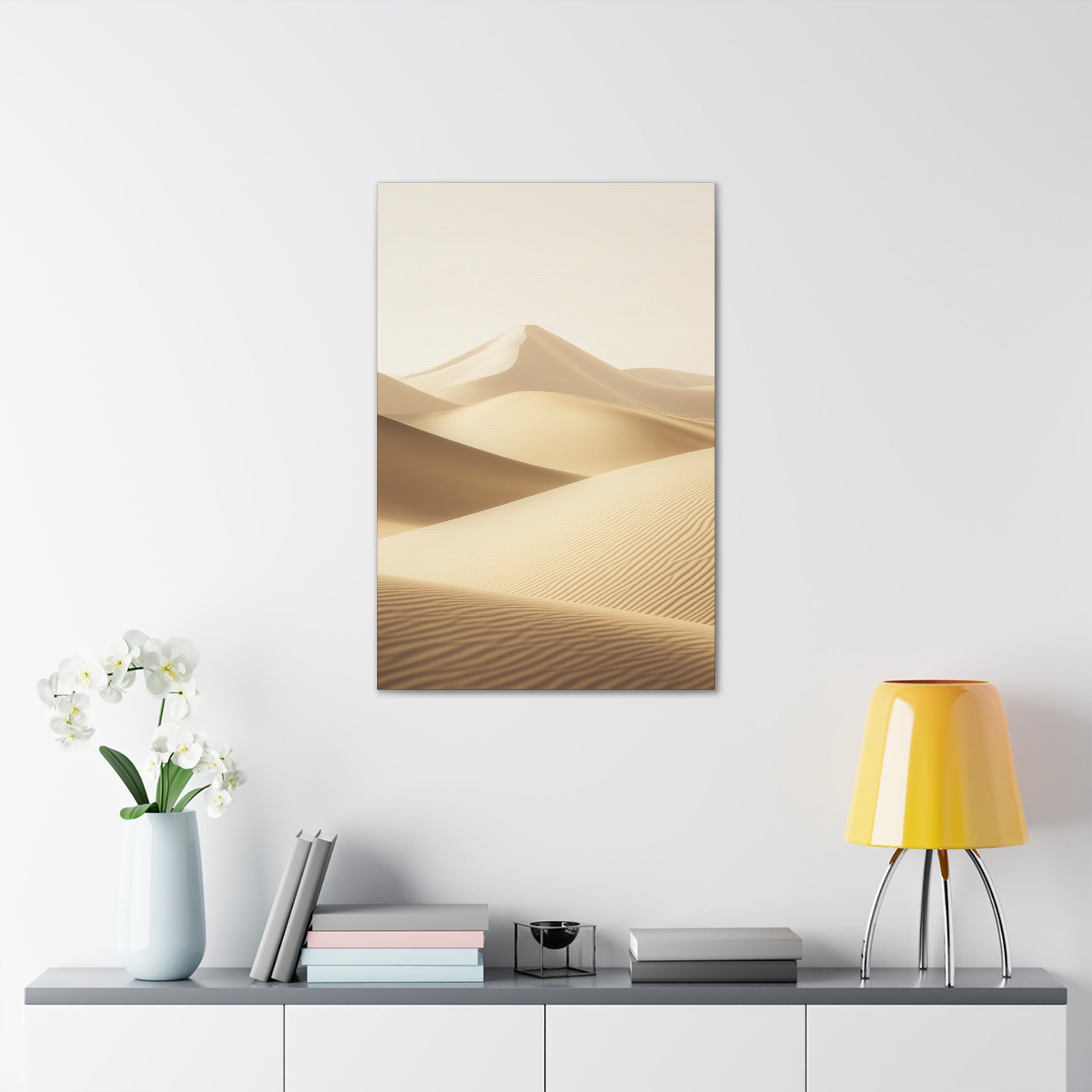 Minimalist Desert Dunes Canvas Wall Art - SynthFrame