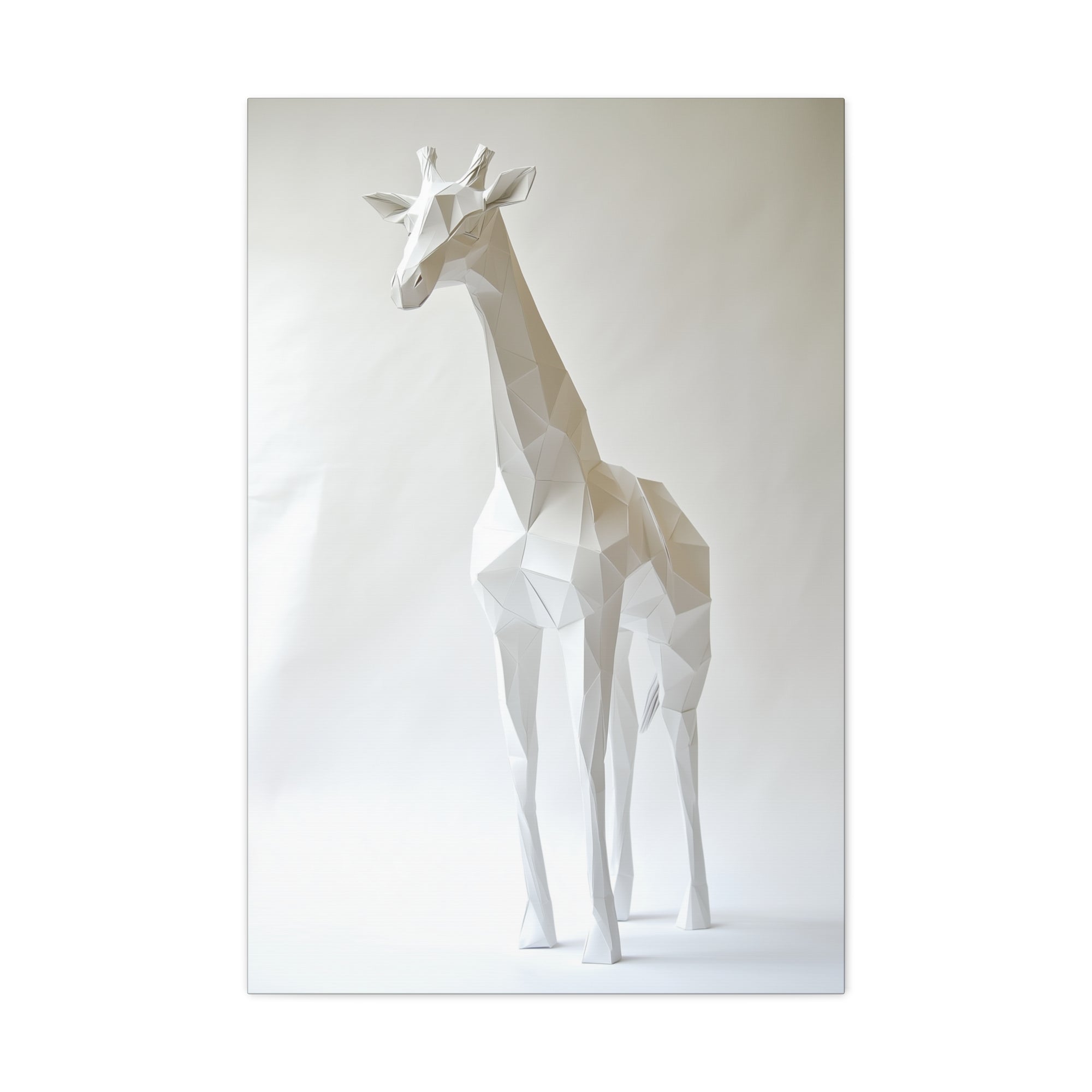 Folded Giraffe Canvas Wall Art - SynthFrame