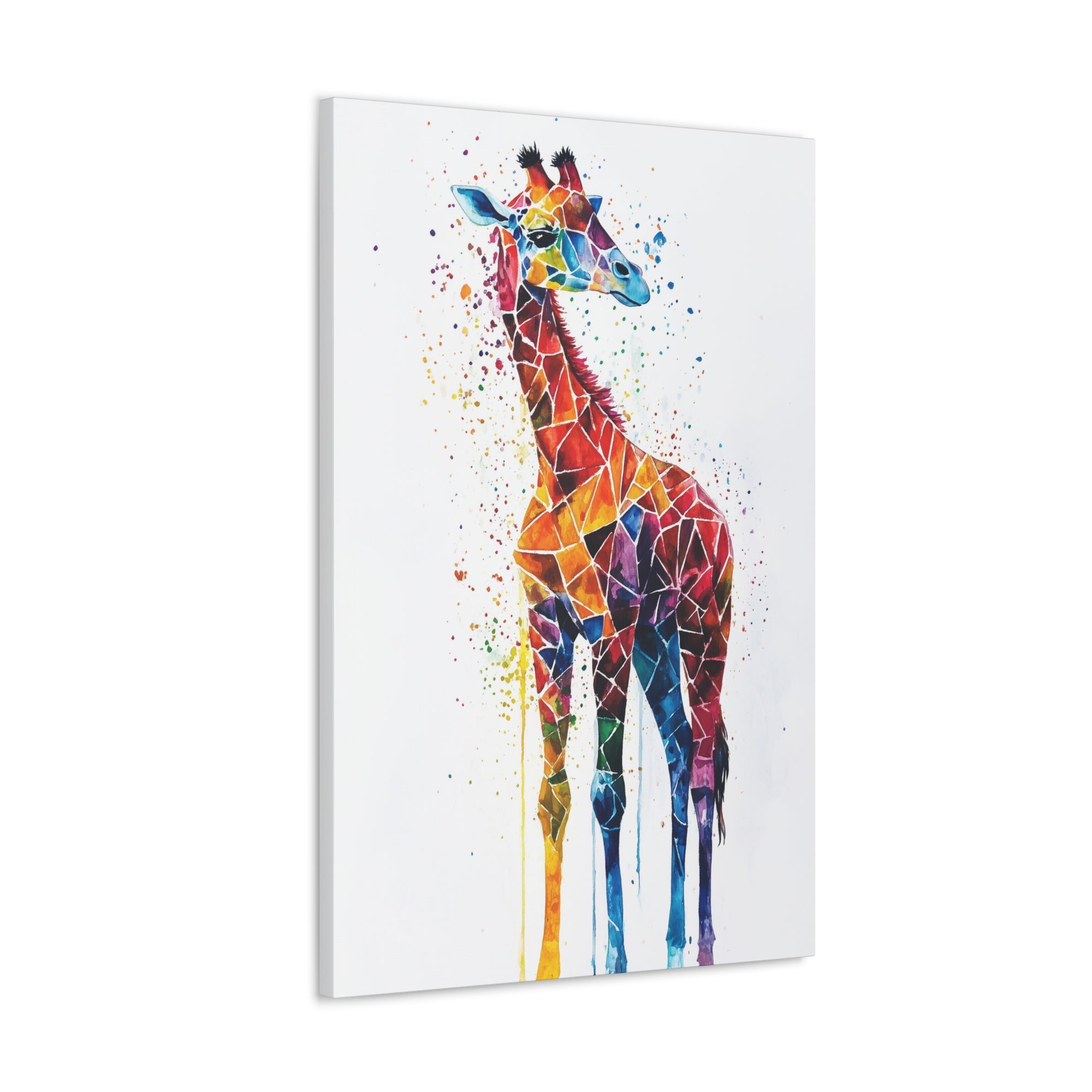 Watercolor Giraffe Canvas Wall Art - SynthFrame