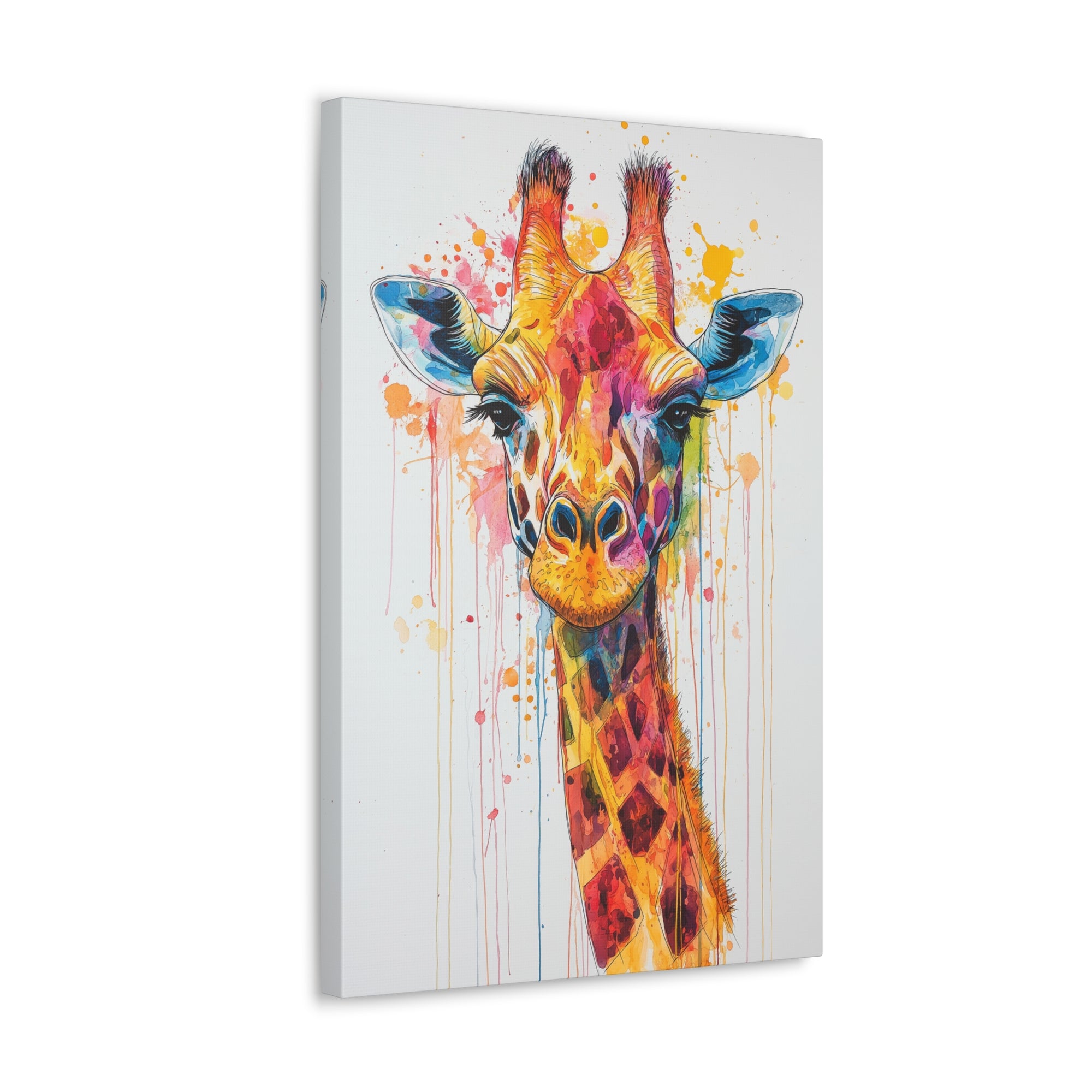 Watercolor Giraffe Canvas Wall Art - SynthFrame