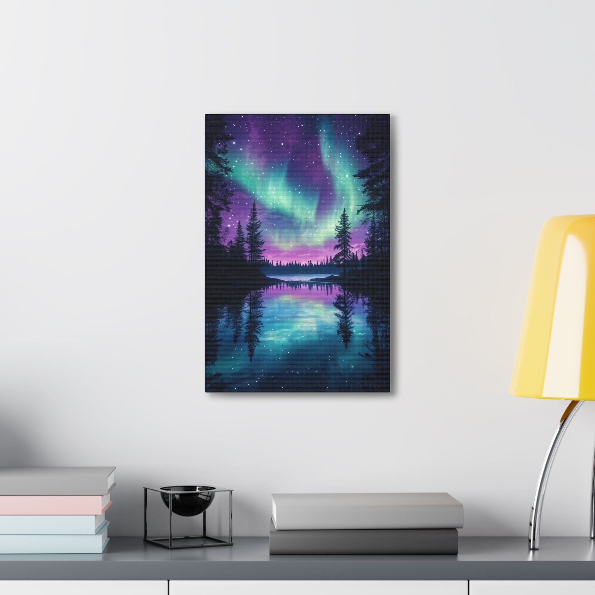 Northern Lights Wonder Canvas Wall Art - SynthFrame