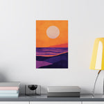 Abstract Coastal Sunset Poster Wall Art - SynthFrame