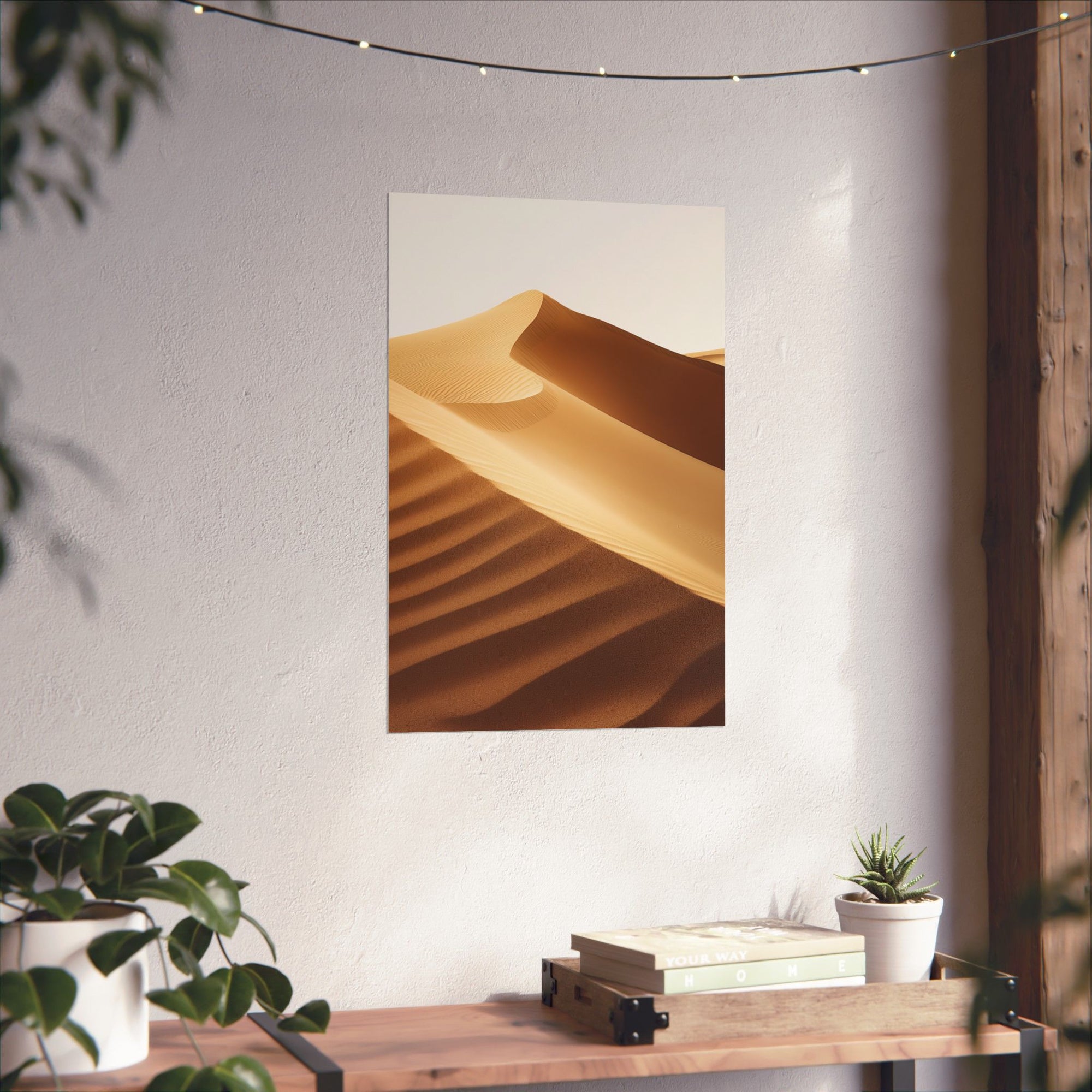 Minimalist Desert Dunes Poster Wall Art - SynthFrame