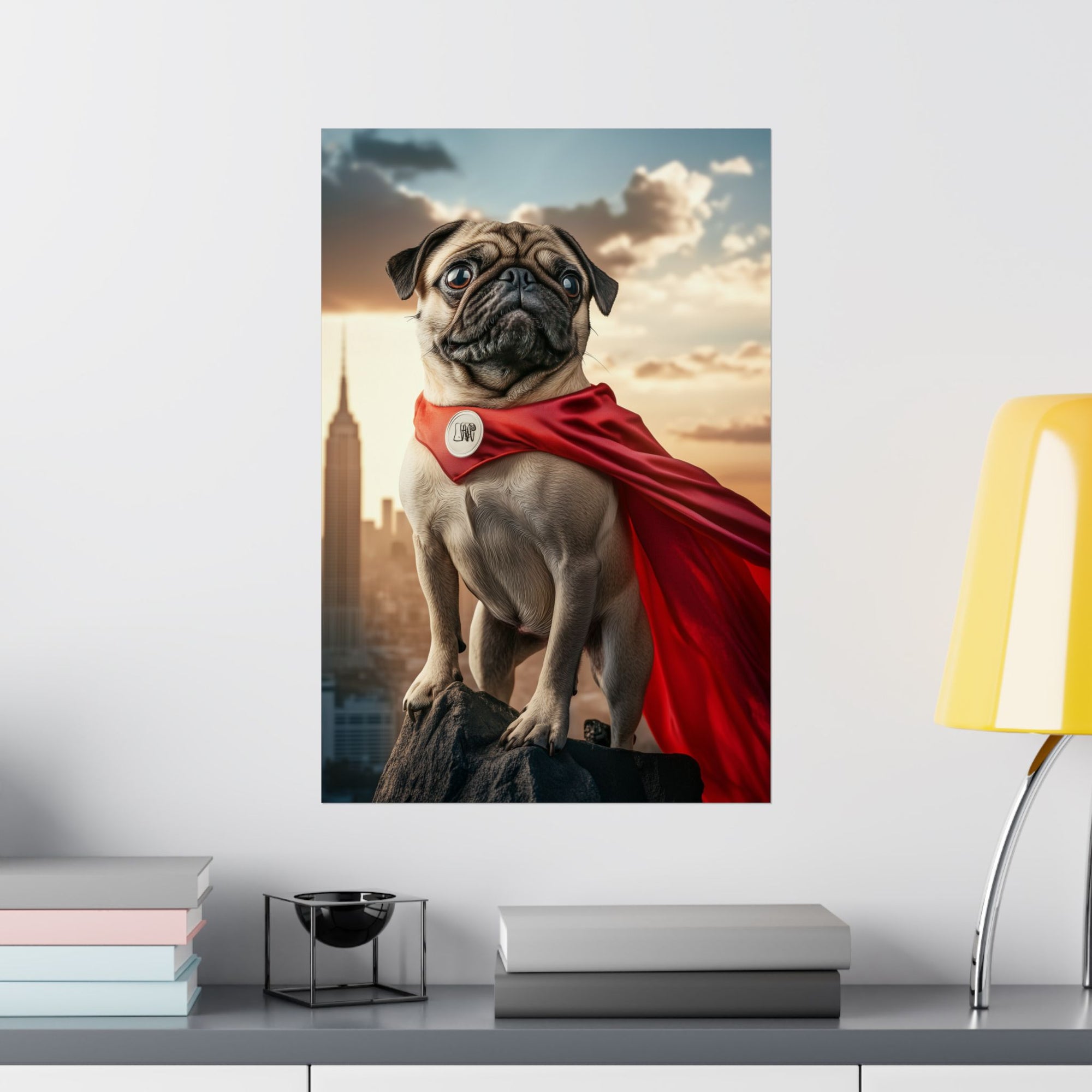 Superhero Pug Poster