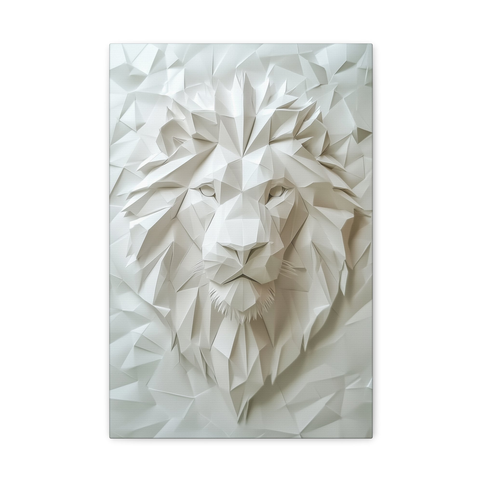 Folded Lion Canvas Wall Art - SynthFrame