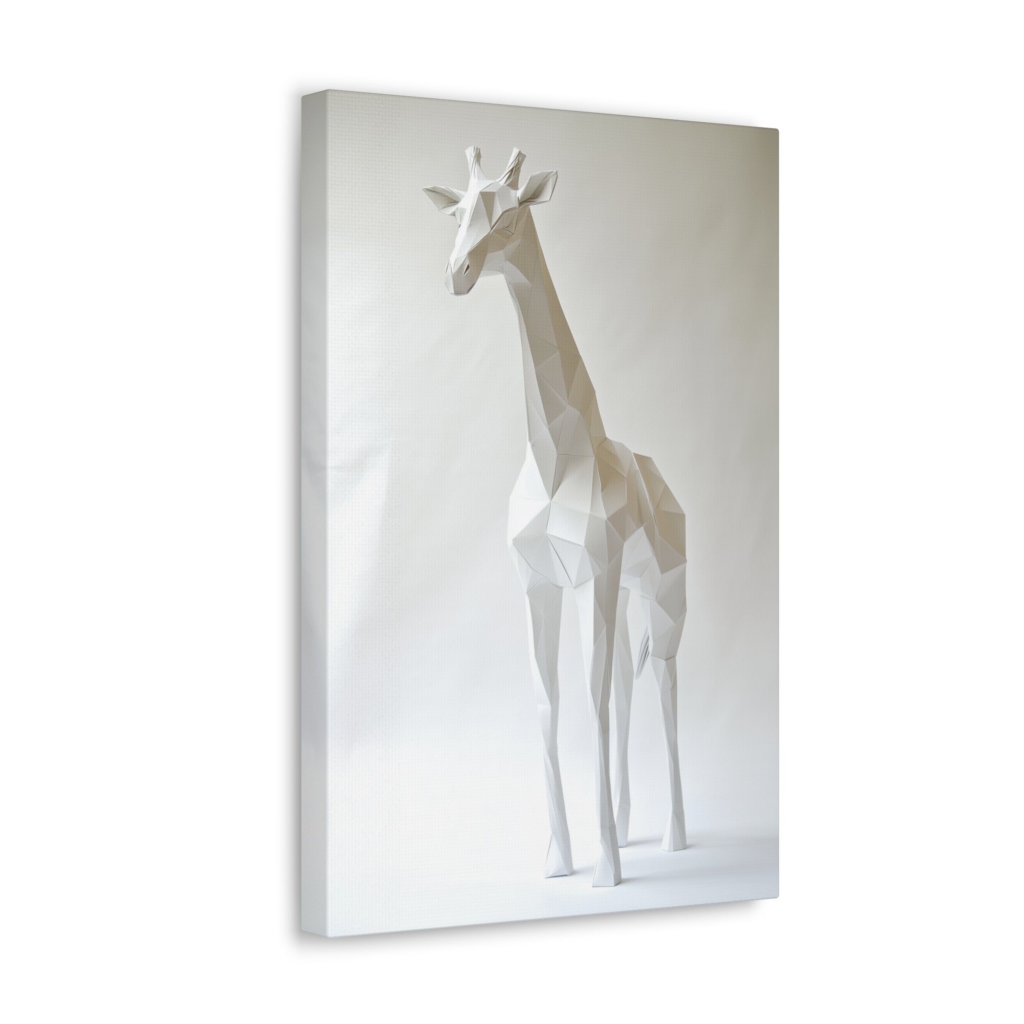 Folded Giraffe Canvas Wall Art - SynthFrame