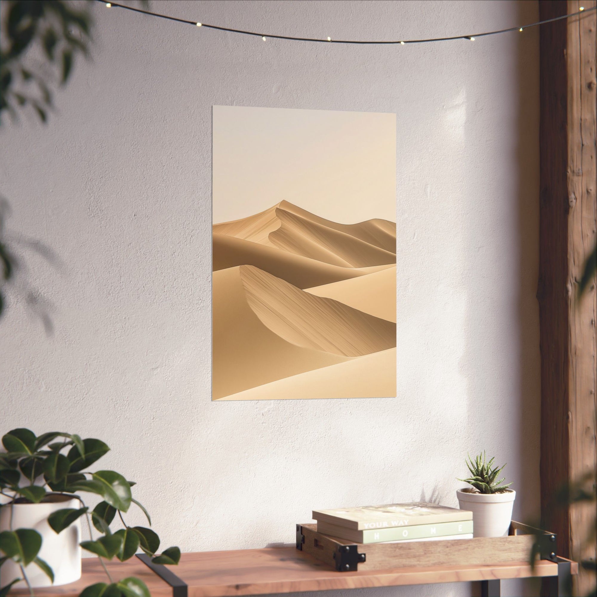 Minimalist Desert Dunes Poster Wall Art - SynthFrame