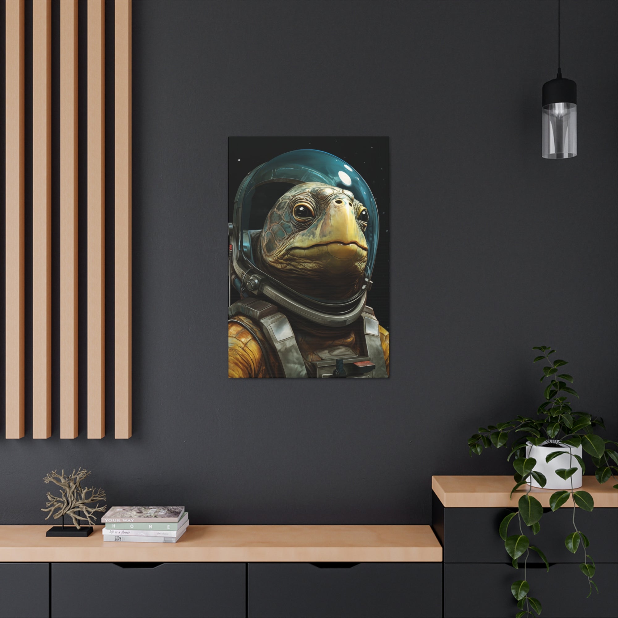 AstroTurtle 1 Canvas Wall Art - SynthFrame