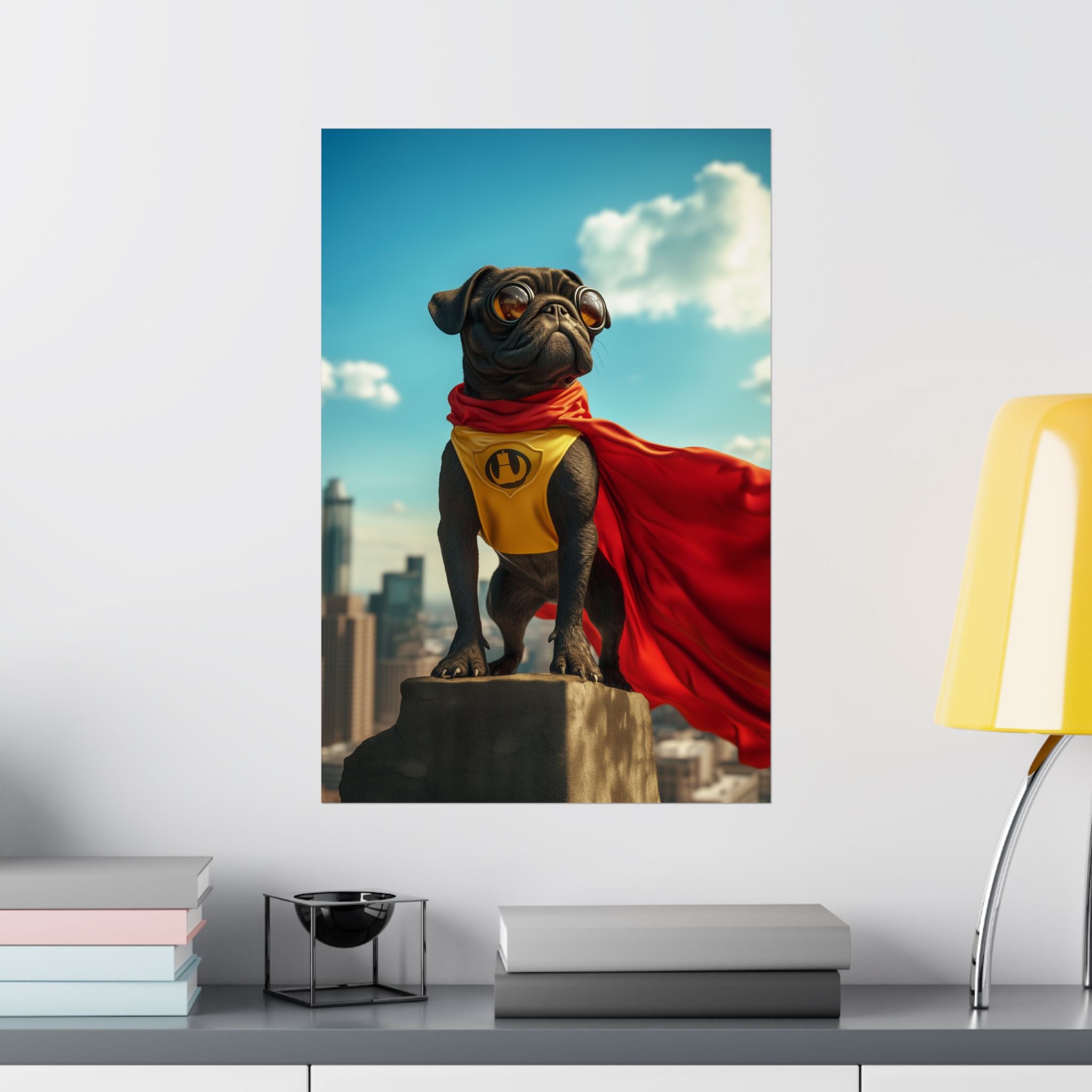 Superhero Pug Poster