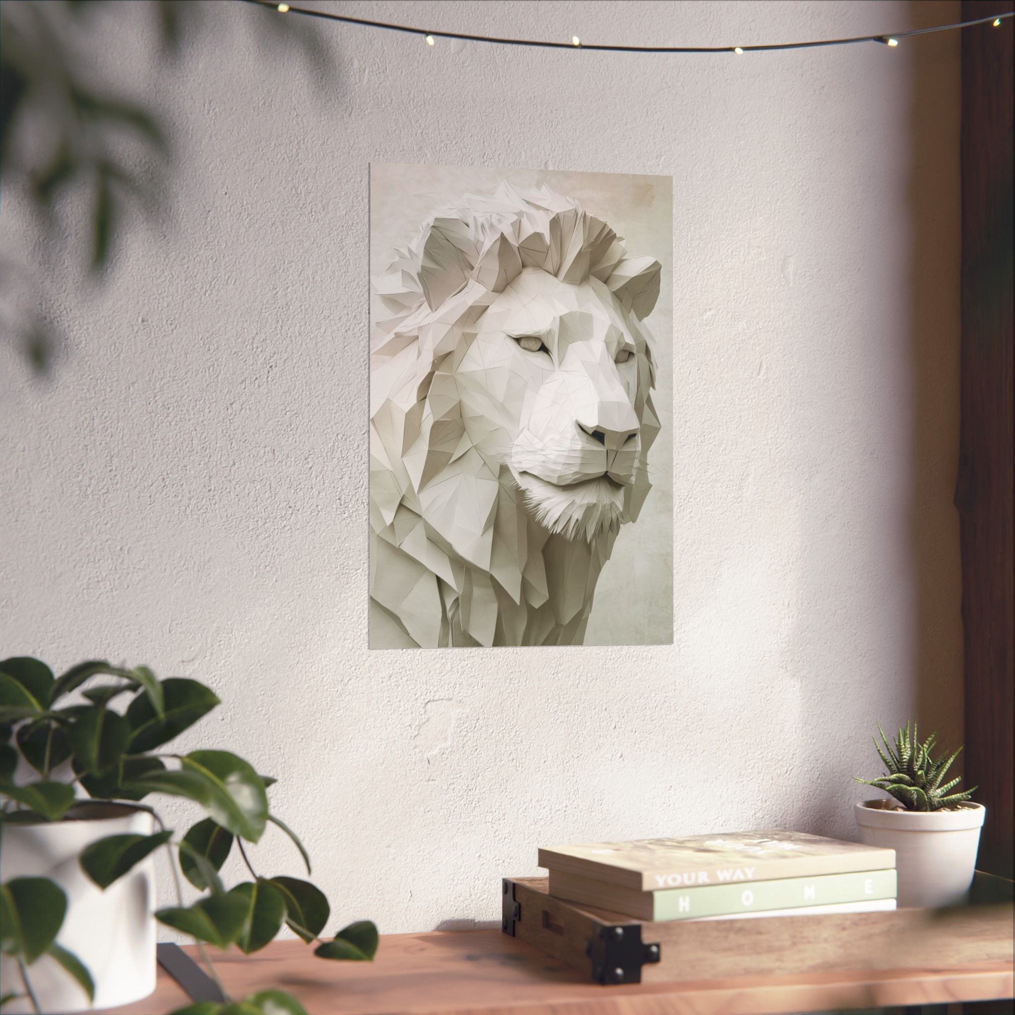 Folded Lion Poster