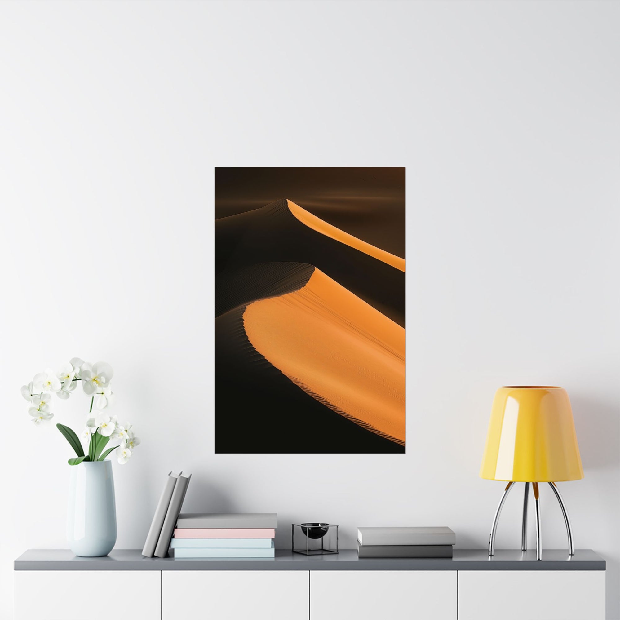 Minimalist Desert Dunes Poster Wall Art - SynthFrame