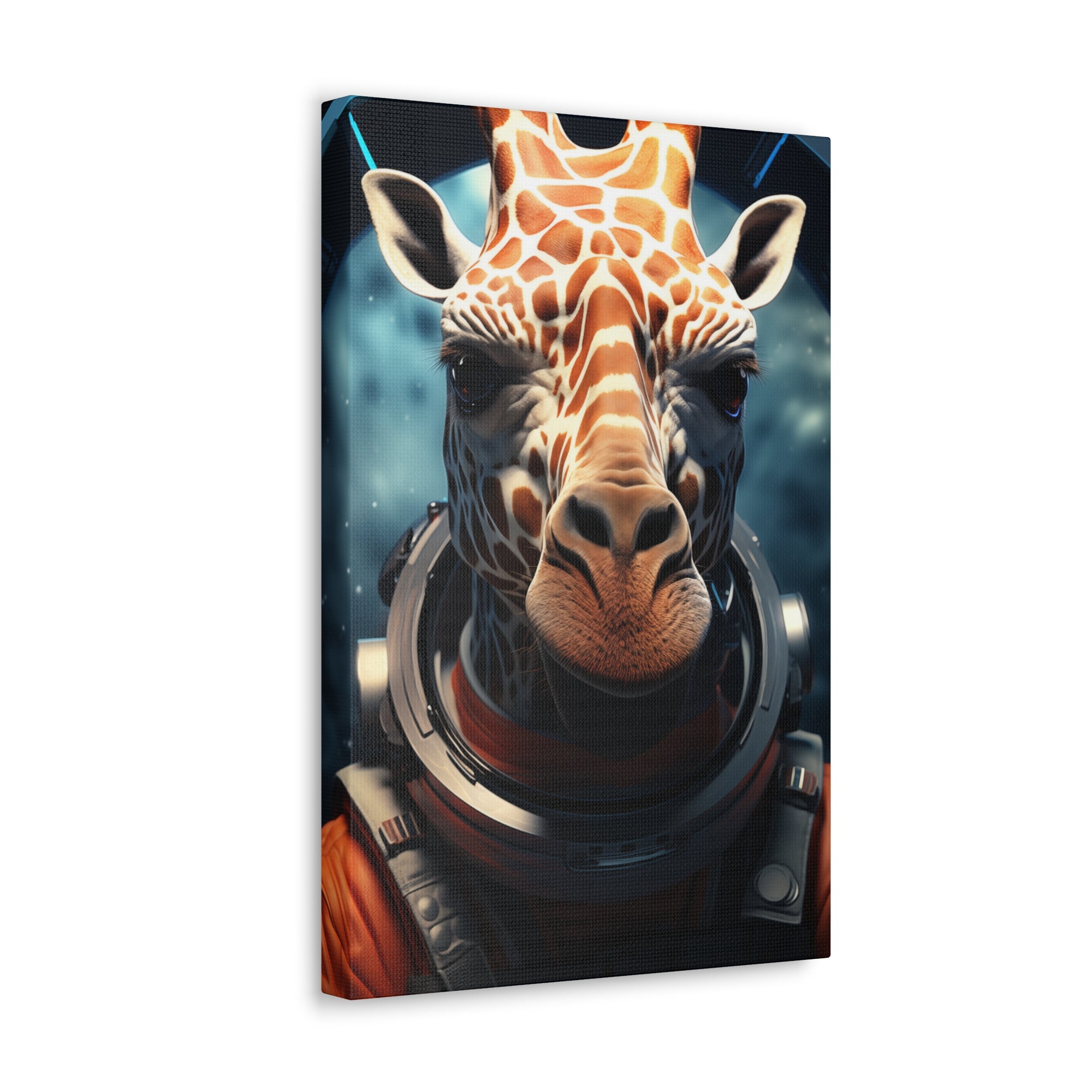 AstroGiraffe 2 Canvas Wall Art - SynthFrame