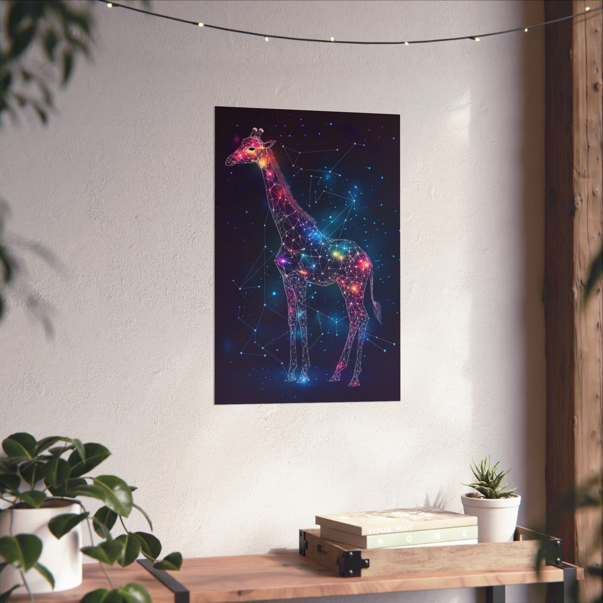 Constellation Giraffe Poster