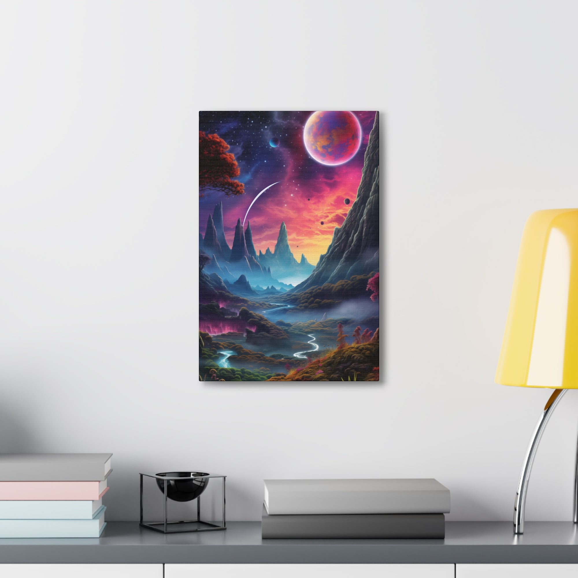 Vibrant Alien Planet 2 Canvas Wall Art - SynthFrame