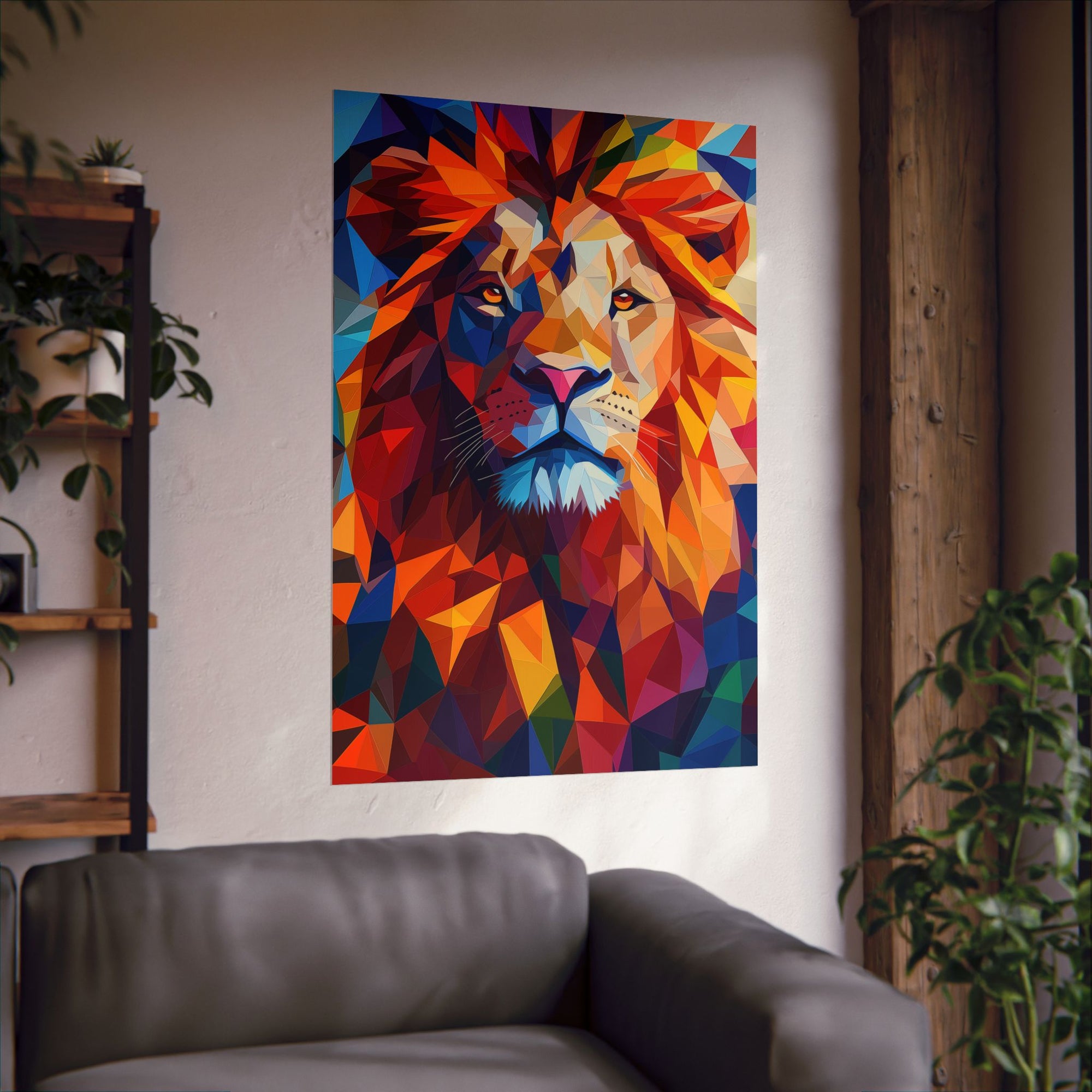 Crystalline Lion Poster