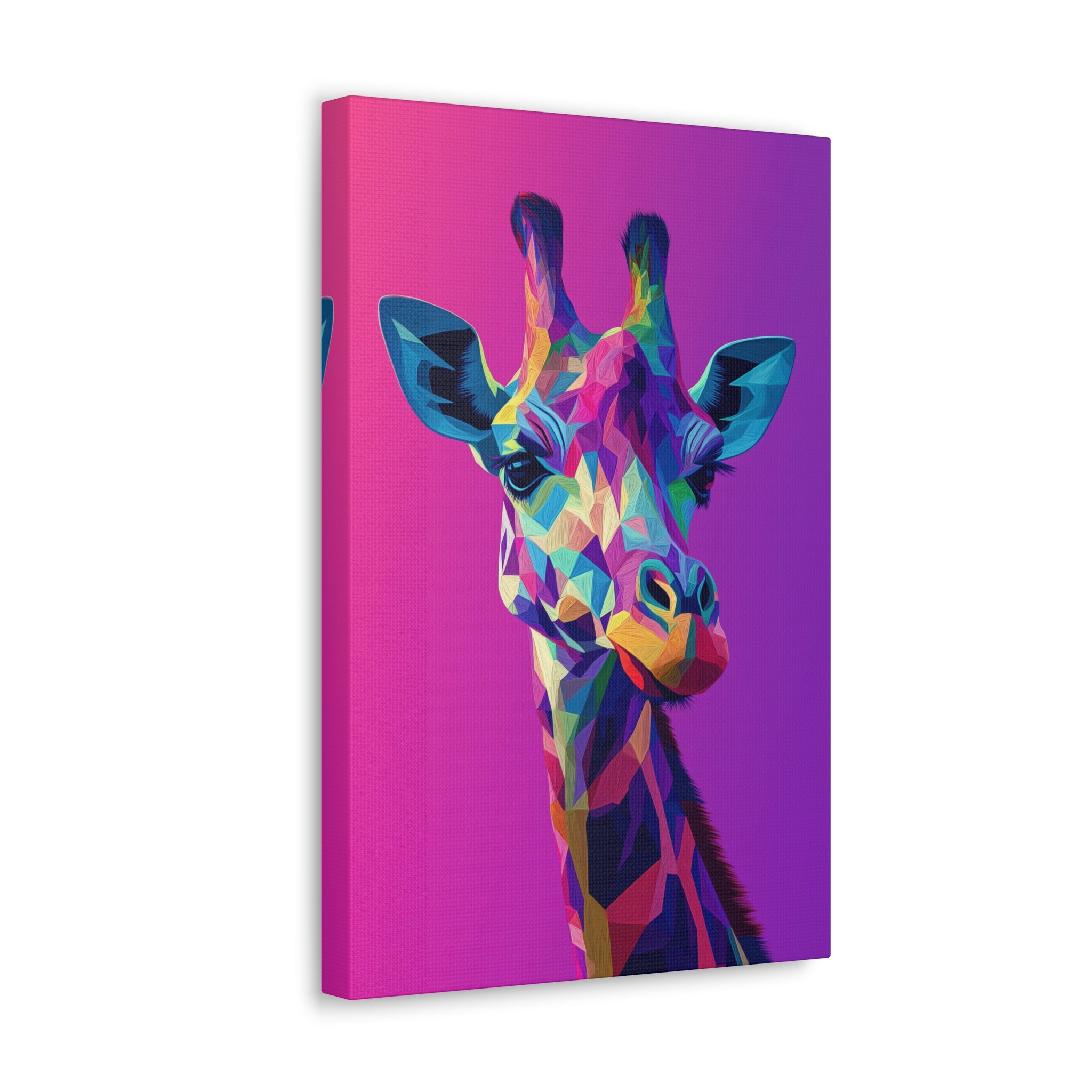 Crystalline Giraffe Canvas Wall Art - SynthFrame