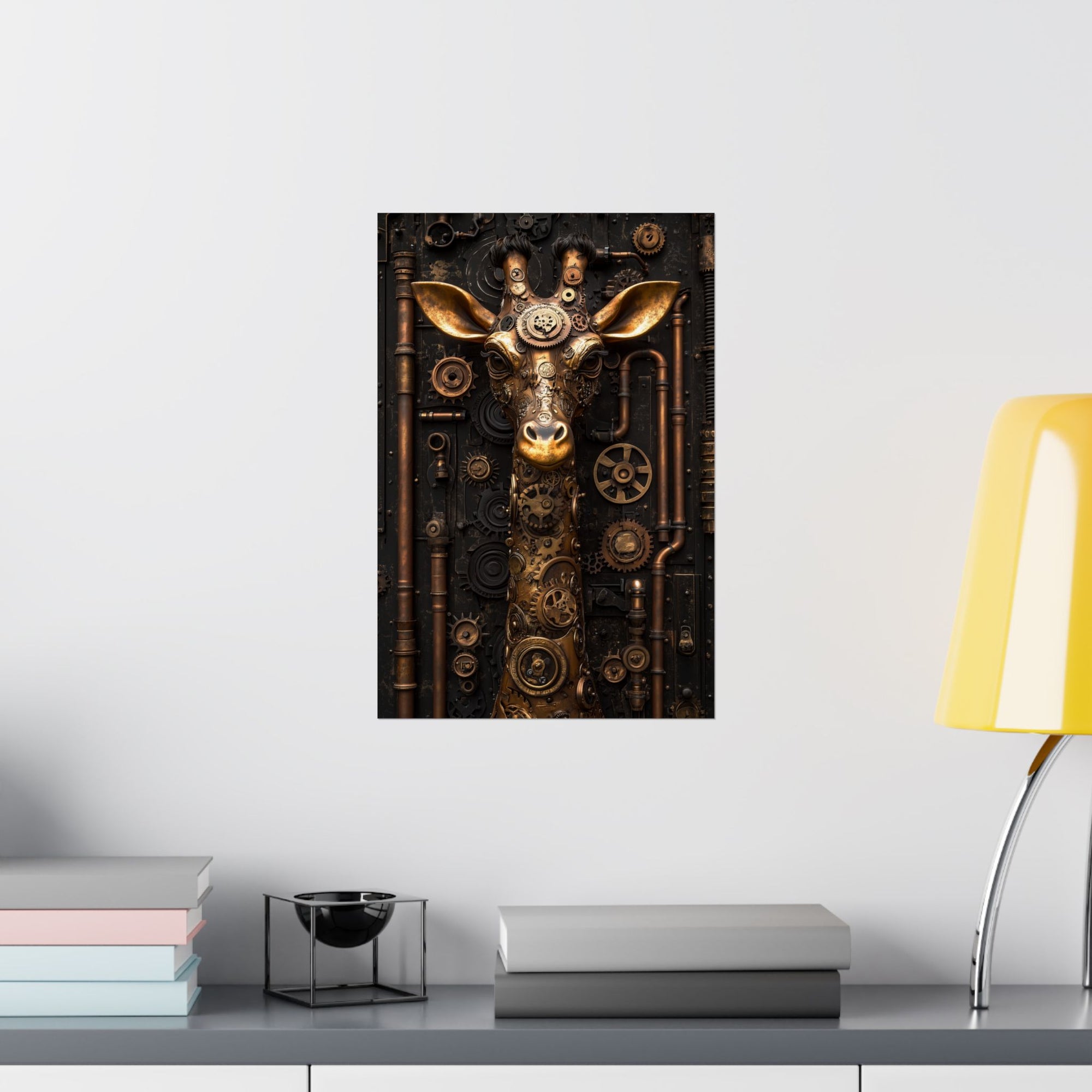 Steampunk Giraffe: Mechanical Marvel Poster